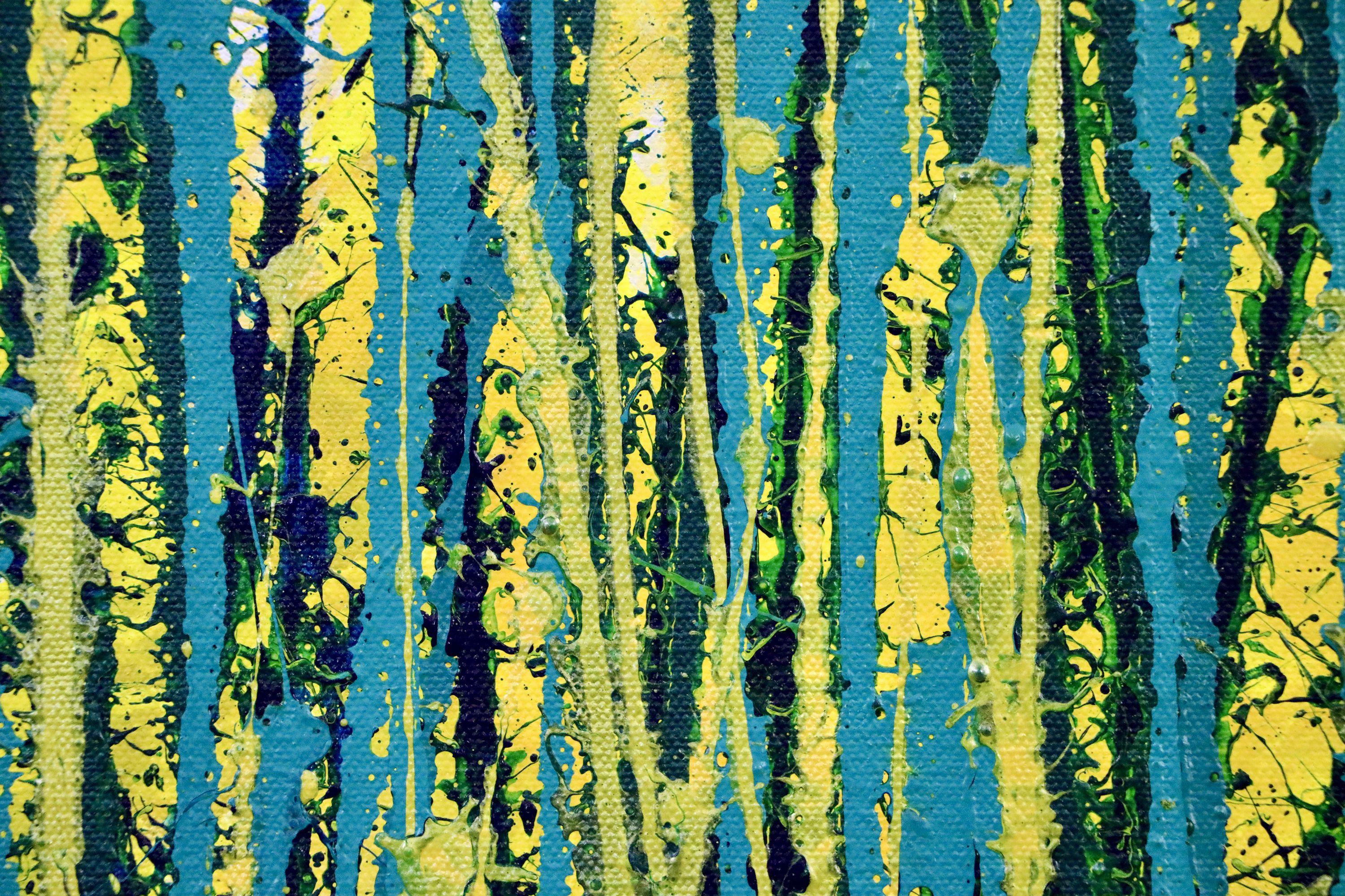 Golden vernal garden, Painting, Acrylic on Canvas 4