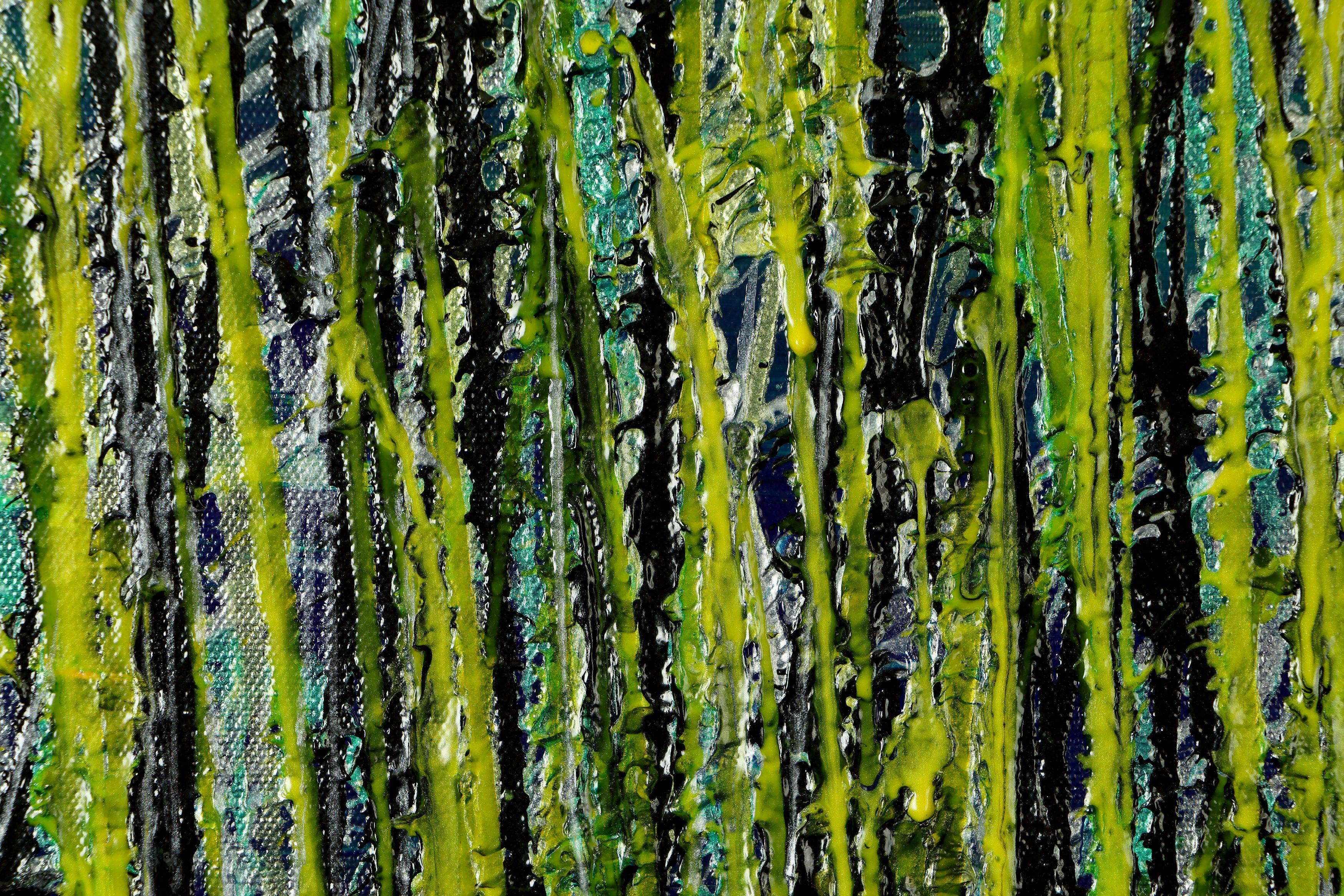 Foresta verde (vento selvaggio), Pittura, Acrilico su tela - Painting Astratto di Nestor Toro