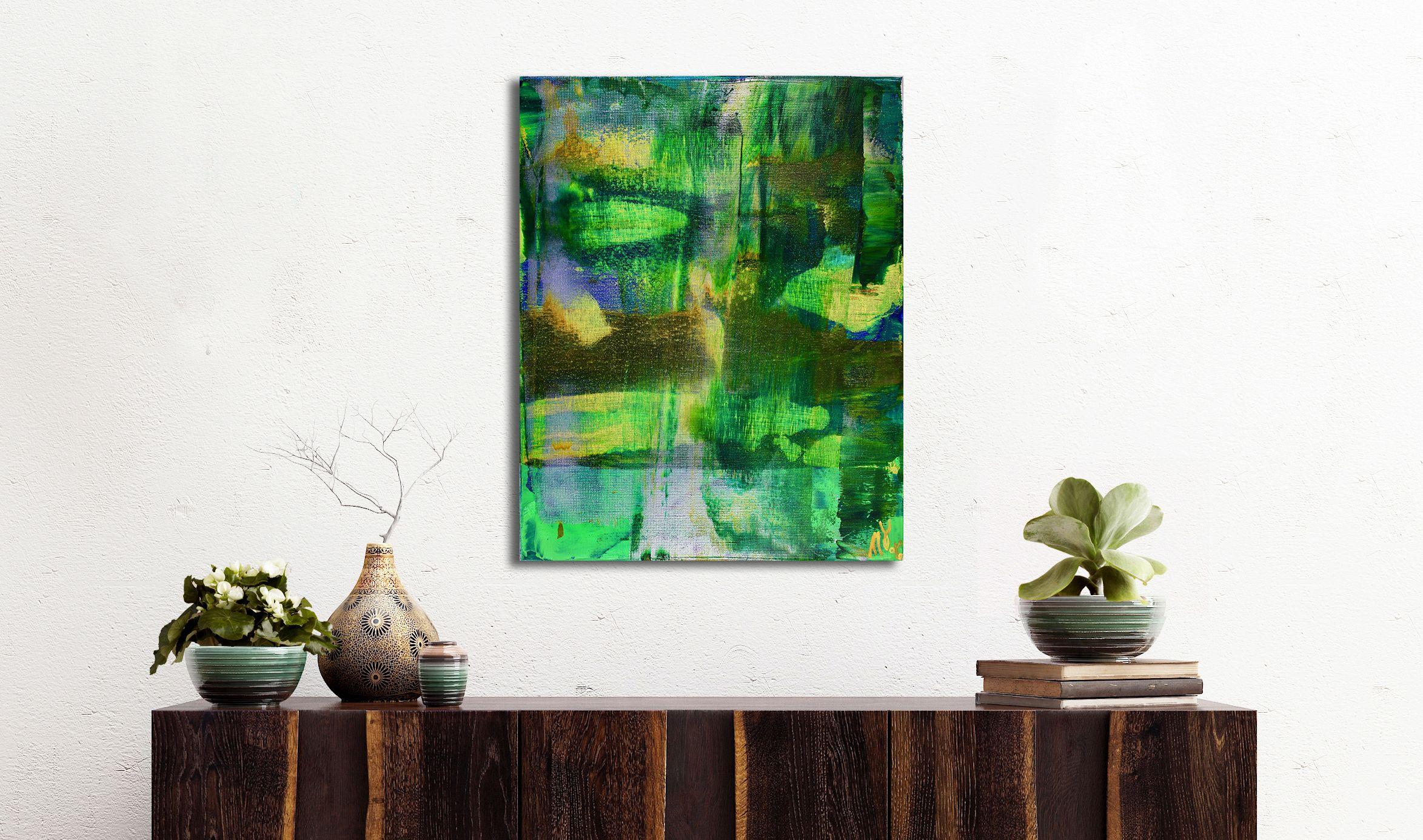 Fusión verde, Pintura, Acrílico sobre lienzo - Painting de Nestor Toro