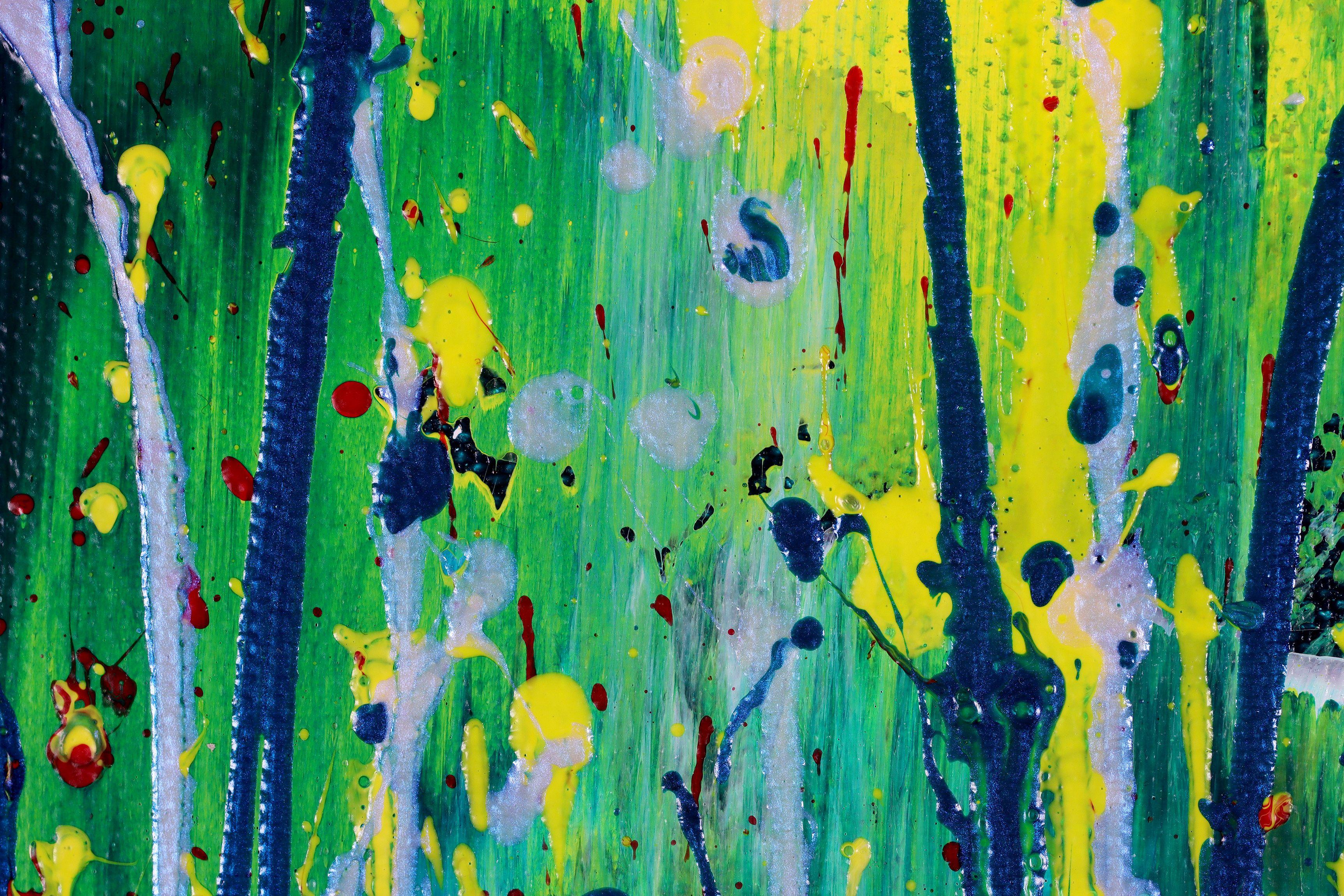 Grüner Garten, Gemälde, Acryl auf Leinwand (Abstrakt), Painting, von Nestor Toro