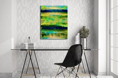 Green Horizon, Painting, Acrylic on Canvas