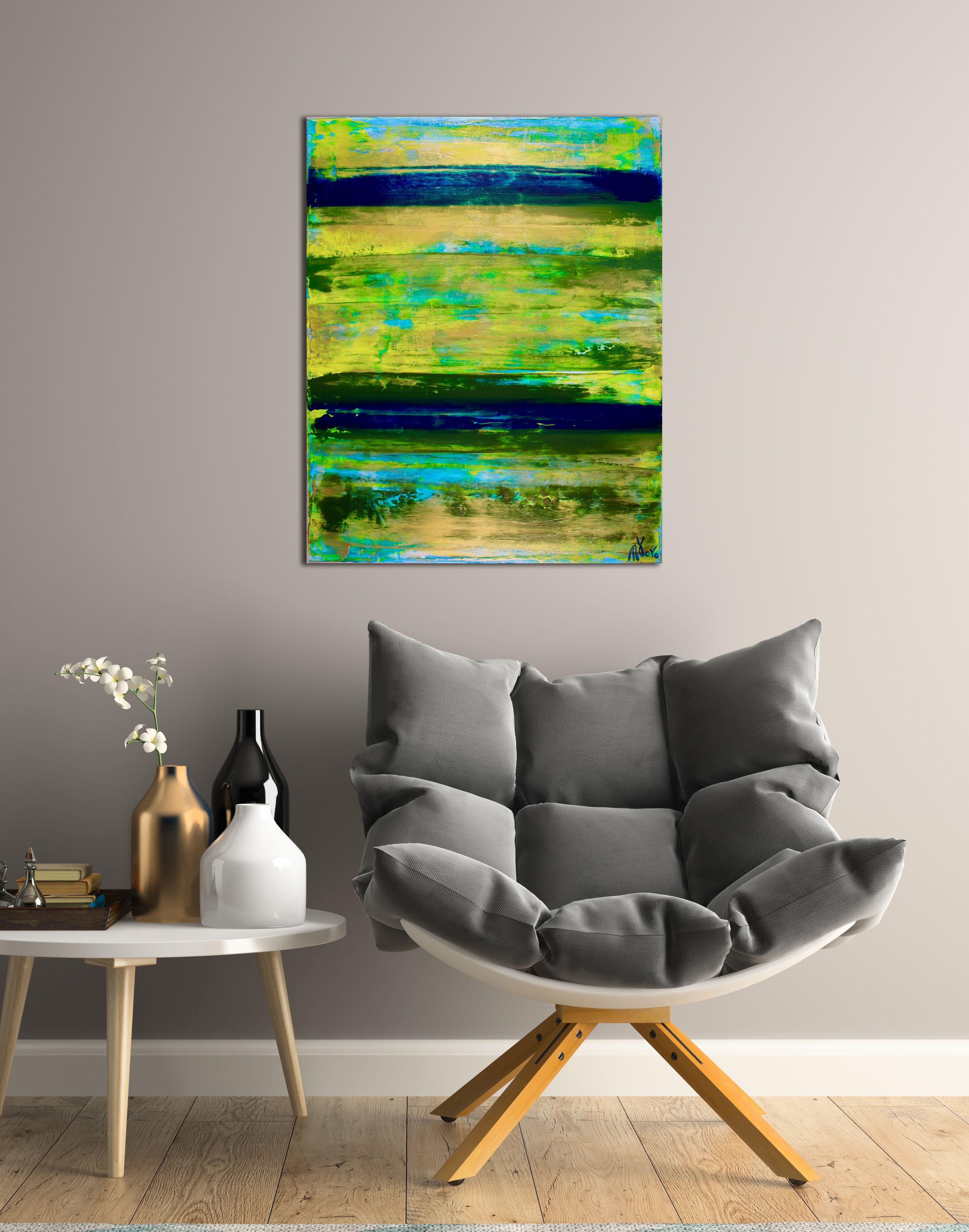 Greene & Greene, Pittura, Acrilico su Tela - Painting Astratto di Nestor Toro
