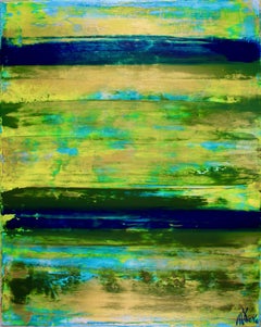Green Horizon, Painting, Acrylic on Canvas