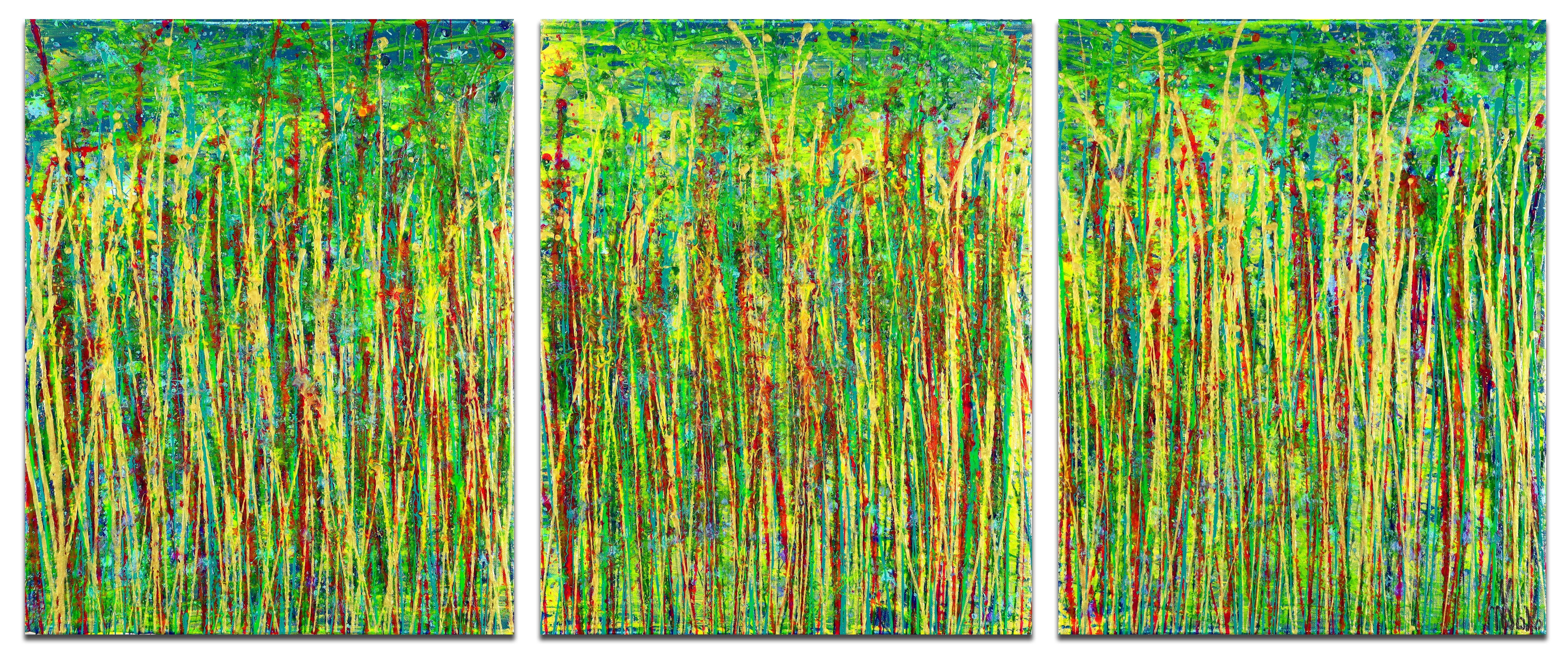 Grüner Wald (grüner Wald), Gemälde, Acryl auf Leinwand – Painting von Nestor Toro