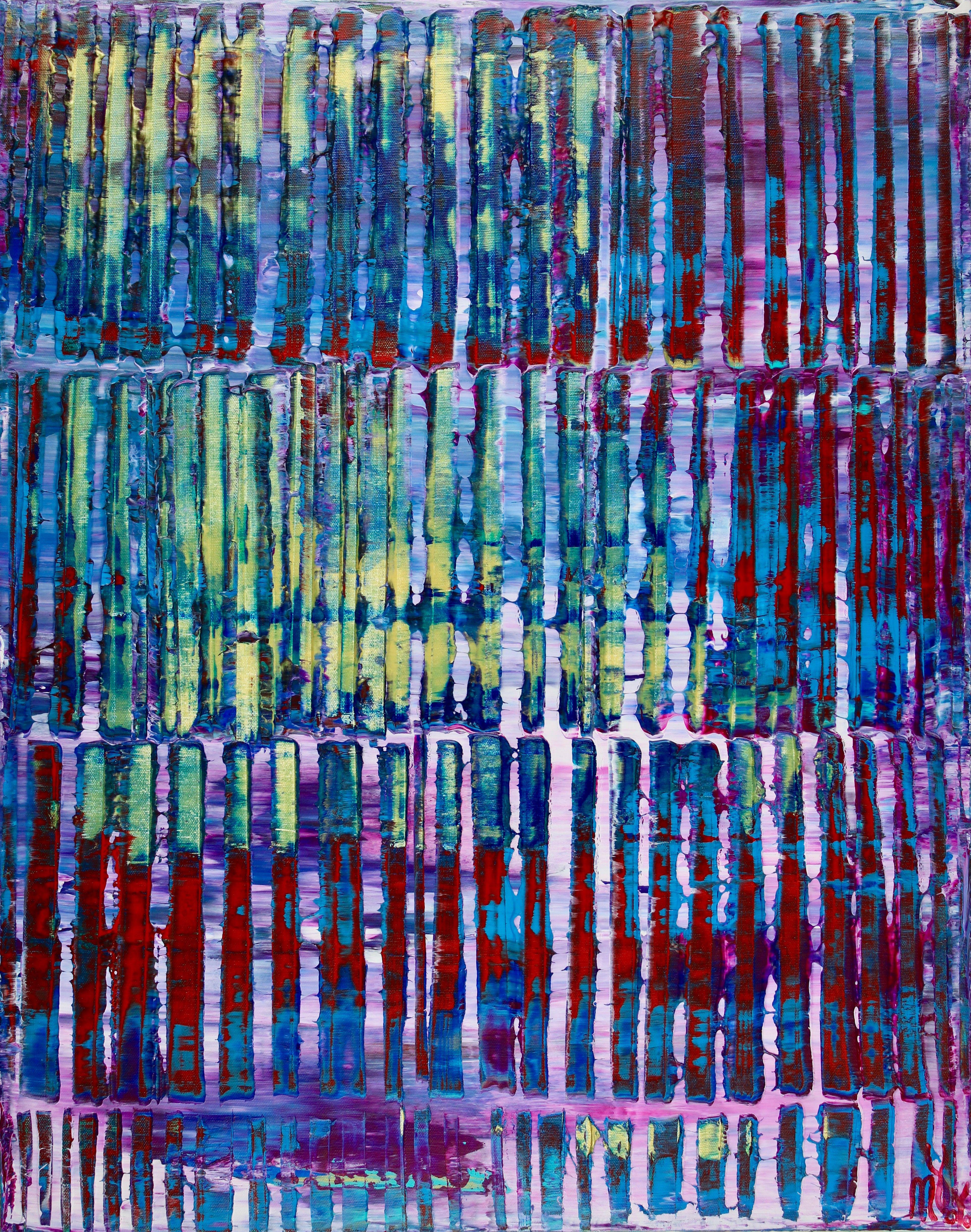 Abstract Painting di Nestor Toro - In alto con le luci, Pittura, Acrilico su tela