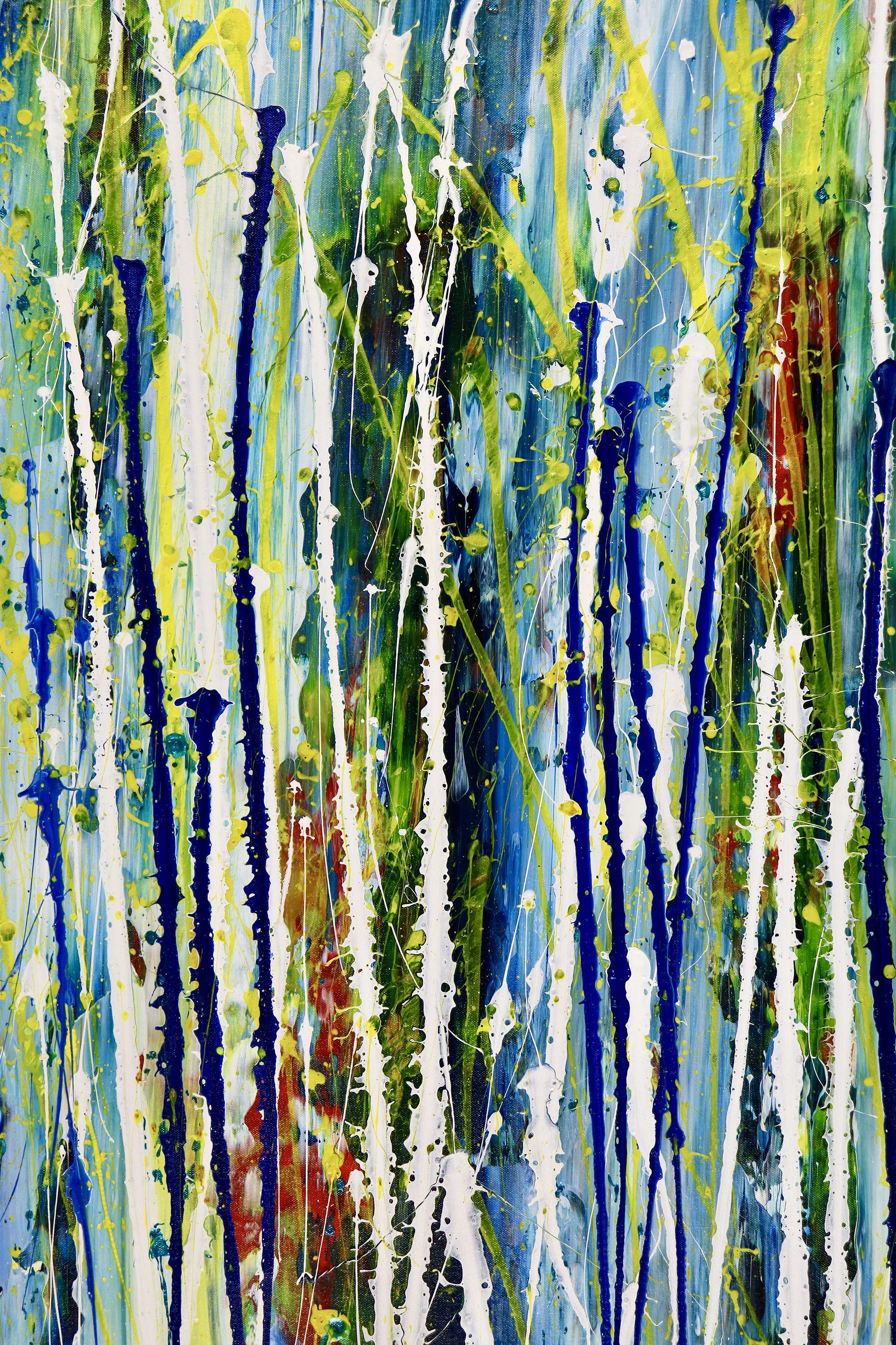 Spettri illuminanti del giardino, Pittura, Acrilico su tela - Painting Astratto di Nestor Toro