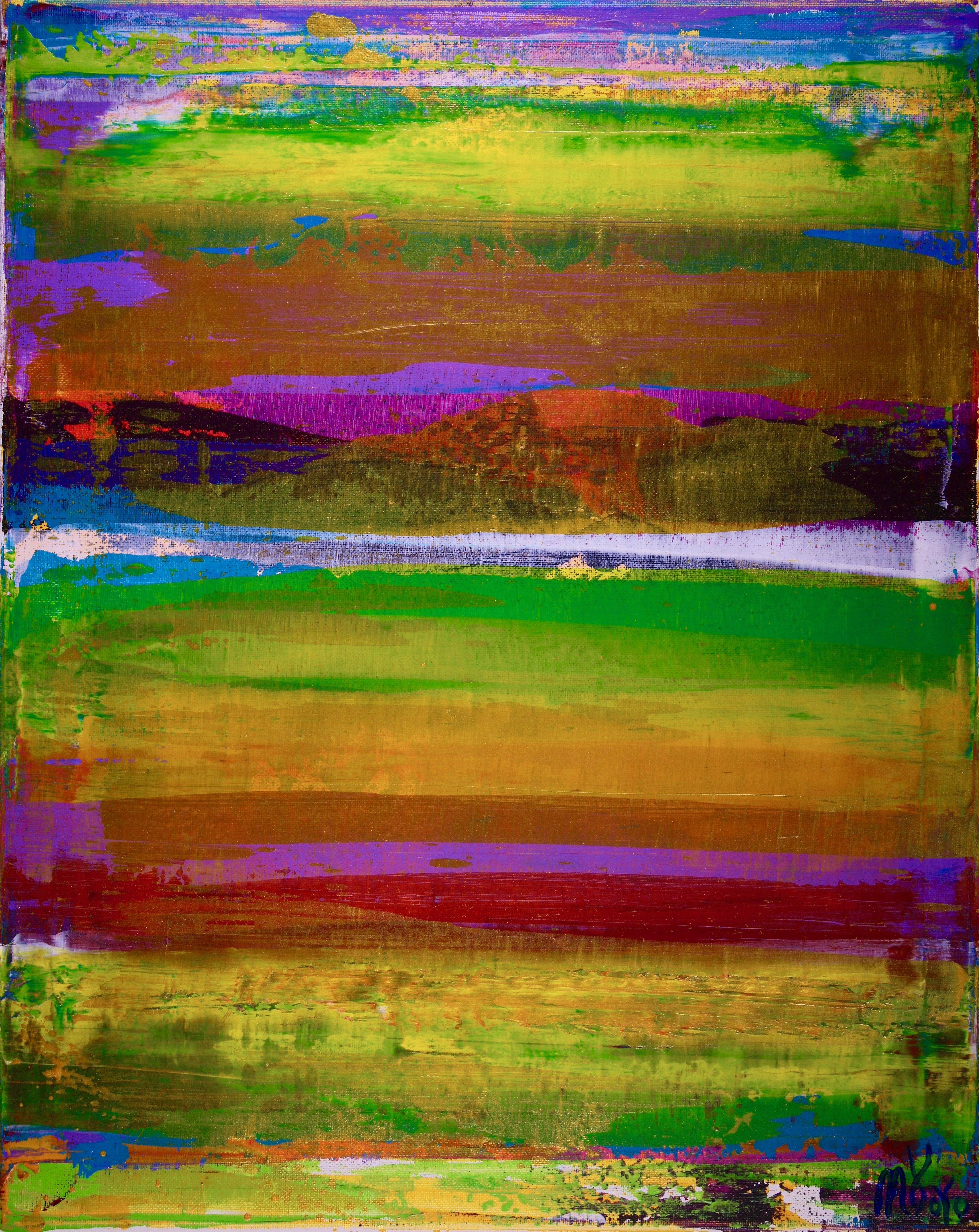 Nestor Toro Abstract Painting - Illusion Spectra 2, Painting, Acrylic on Canvas