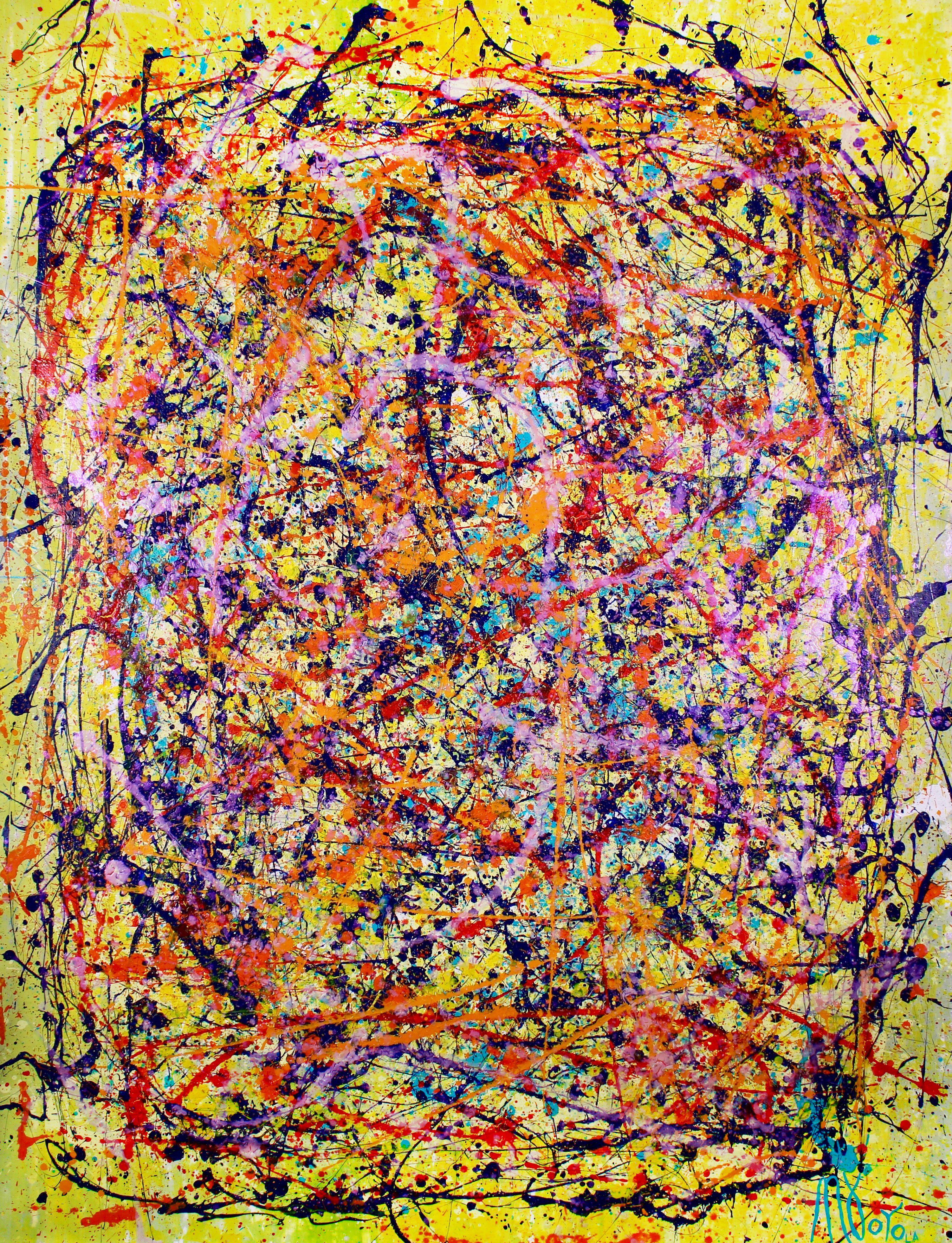 Abstract Painting di Nestor Toro - In una realtà senza paura, Pittura, Acrilico su tela