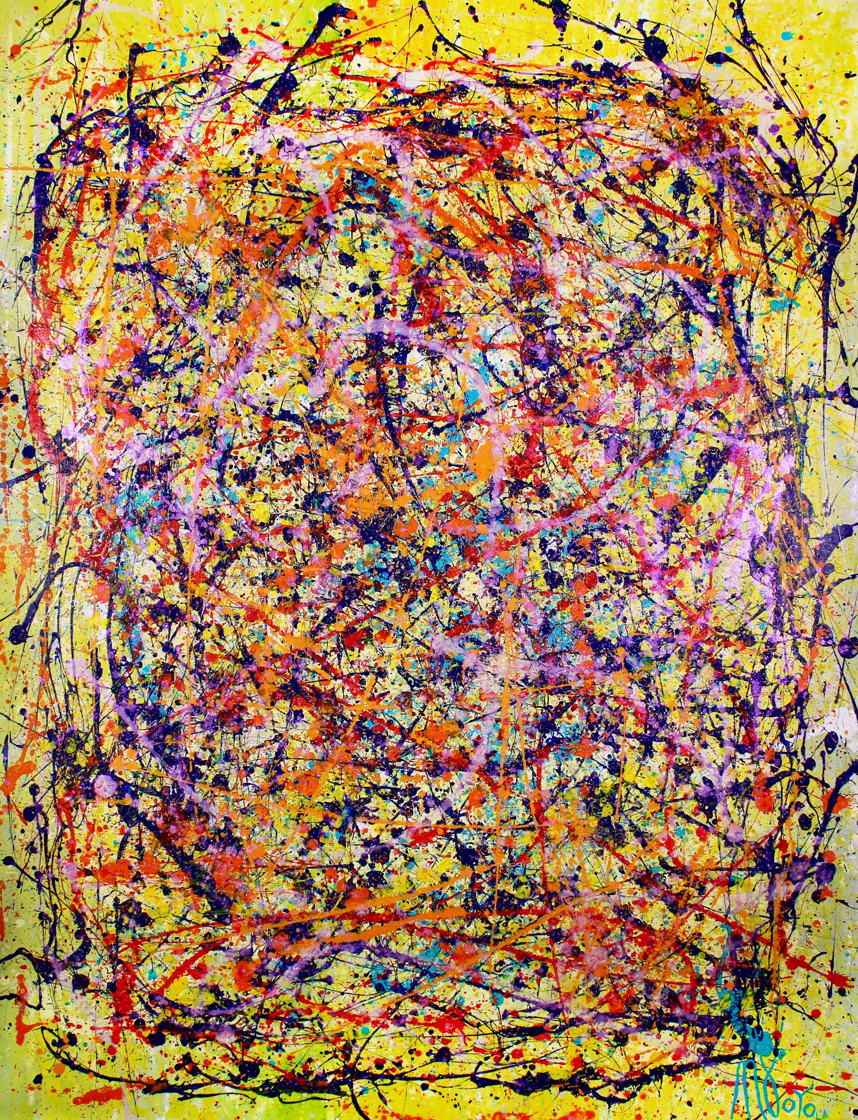 Nestor Toro Abstract Painting – Gemälde, Acryl auf Leinwand, „In einer unerschütterlichen Realität“