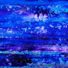 Indigo Panorama 2, Gemälde, Acryl auf Leinwand