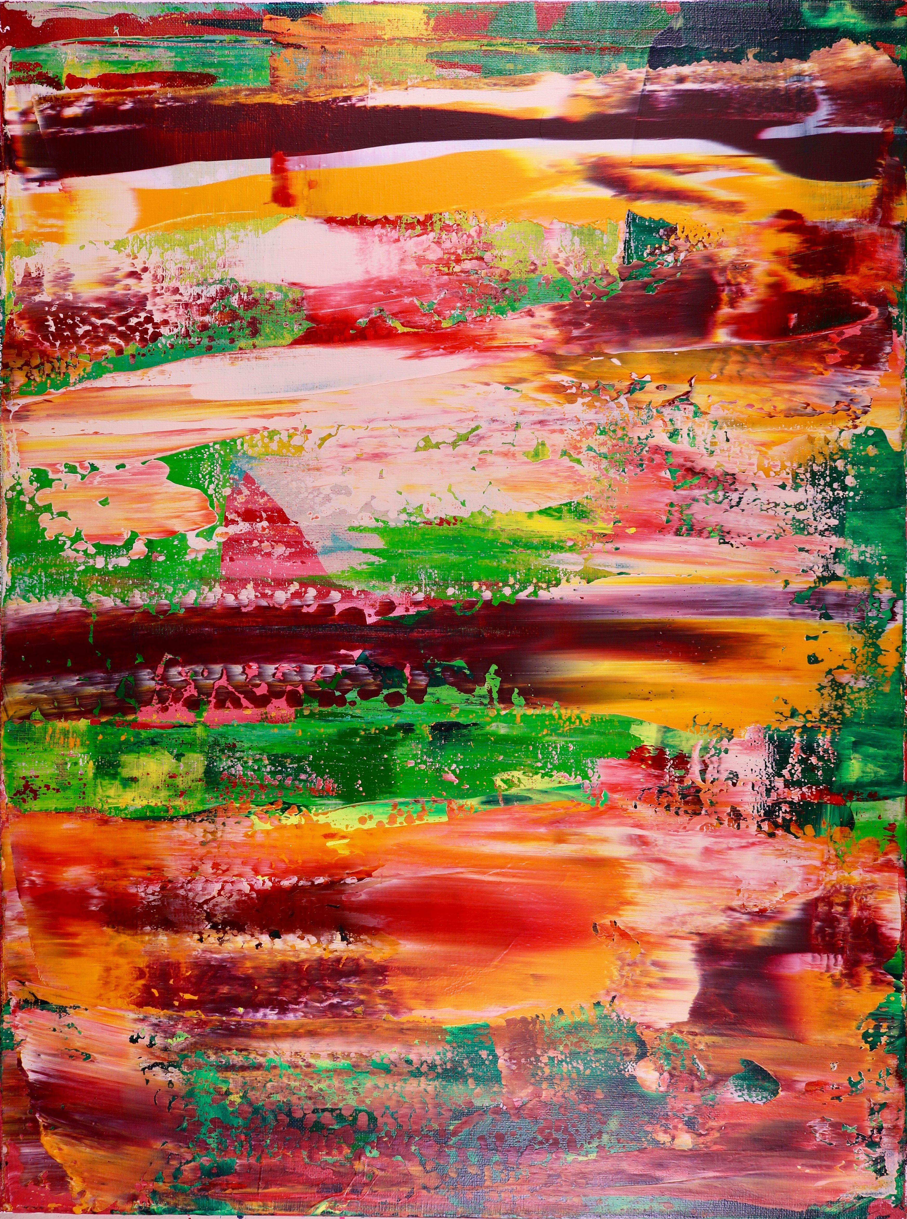 Abstract Painting di Nestor Toro - Panorama infinito II, Pittura, Acrilico su tela