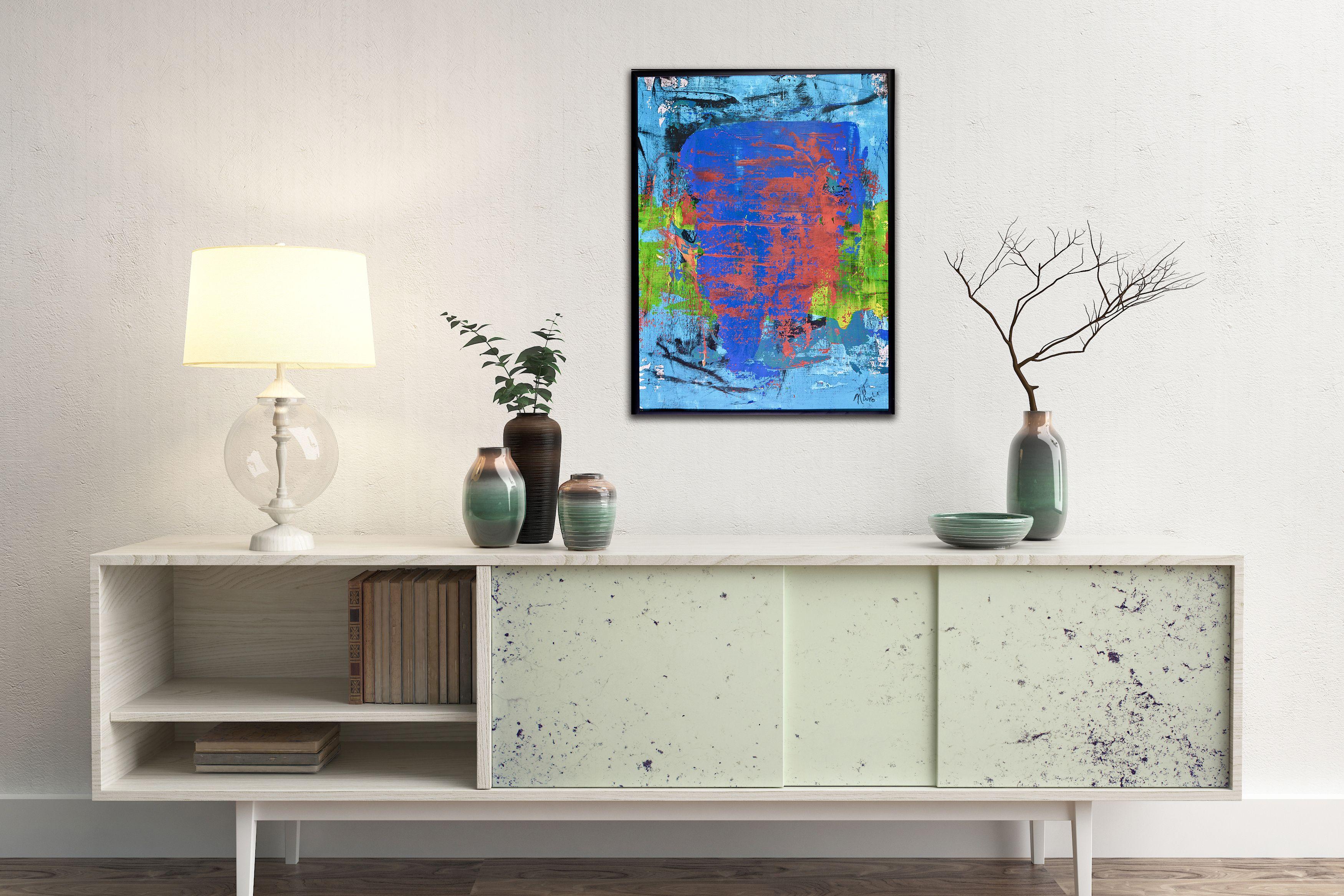INFINITELY BLUE!, Pintura, Acrílico sobre papel - Painting de Nestor Toro