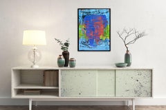 INFINITELY BLUE!, Pintura, Acrílico sobre papel