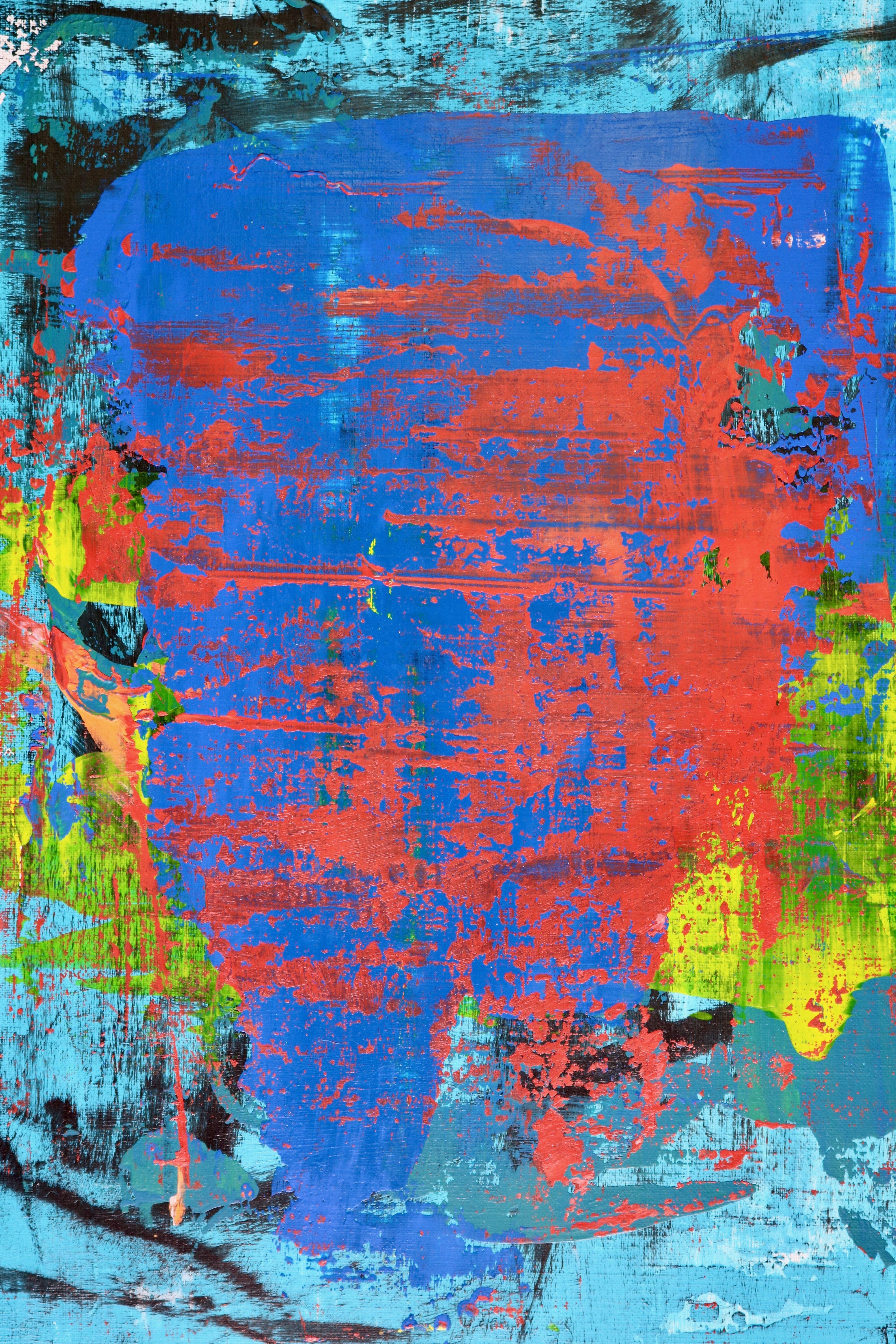 INFINITELY BLUE!, Pintura, Acrílico sobre papel - Painting Abstracto de Nestor Toro