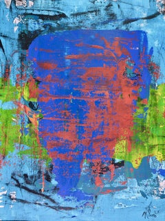 INFINITELY BLUE!, Painting, Acrylic on Paper