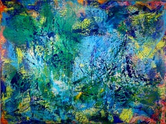 Infinity Fields (Tweet sounding river), Gemälde, Acryl auf Leinwand