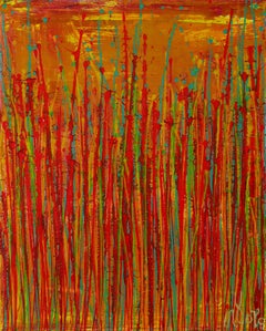 Infinity Garden (Sun reflections), Painting, Acrylic on Canvas