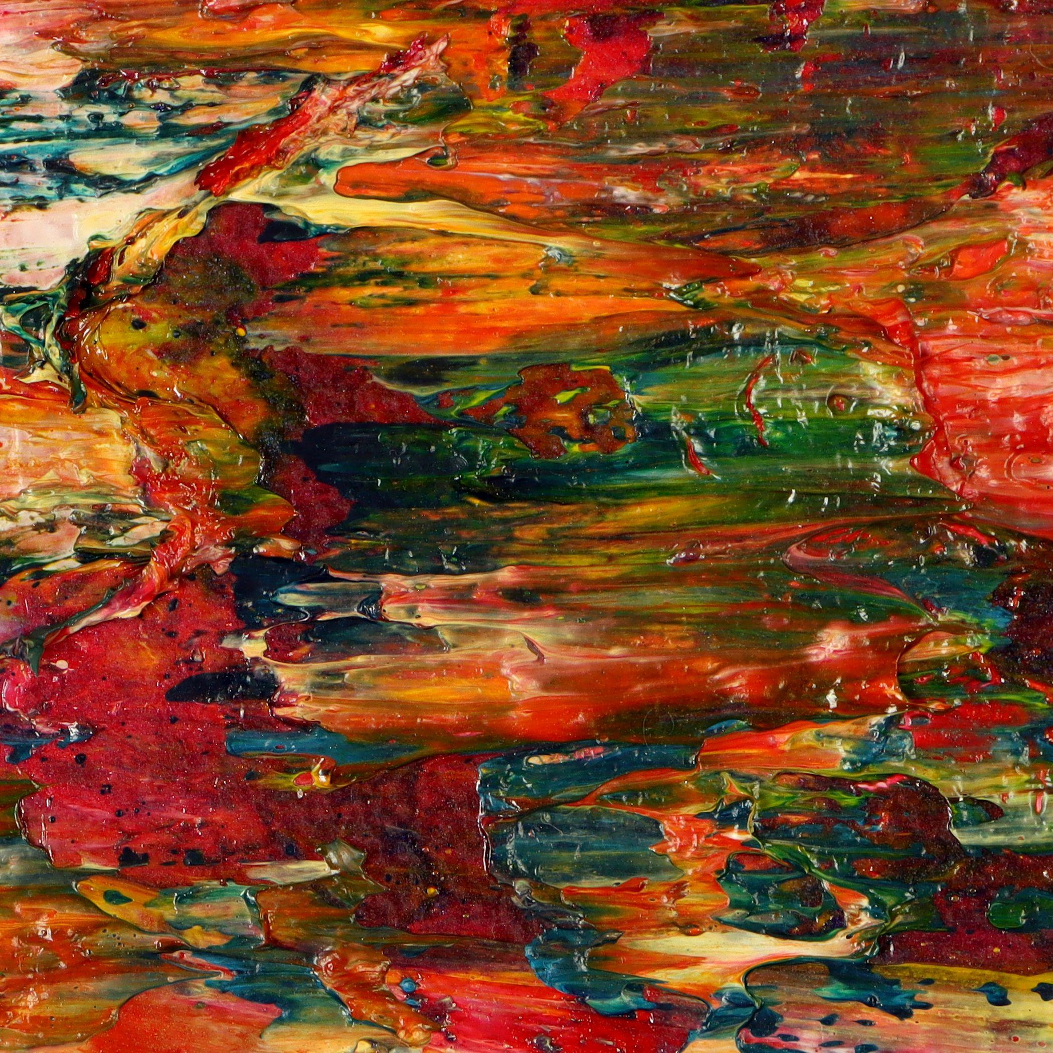 Terreno infinito (con rosso), Pittura, Acrilico su tela - Painting Astratto di Nestor Toro