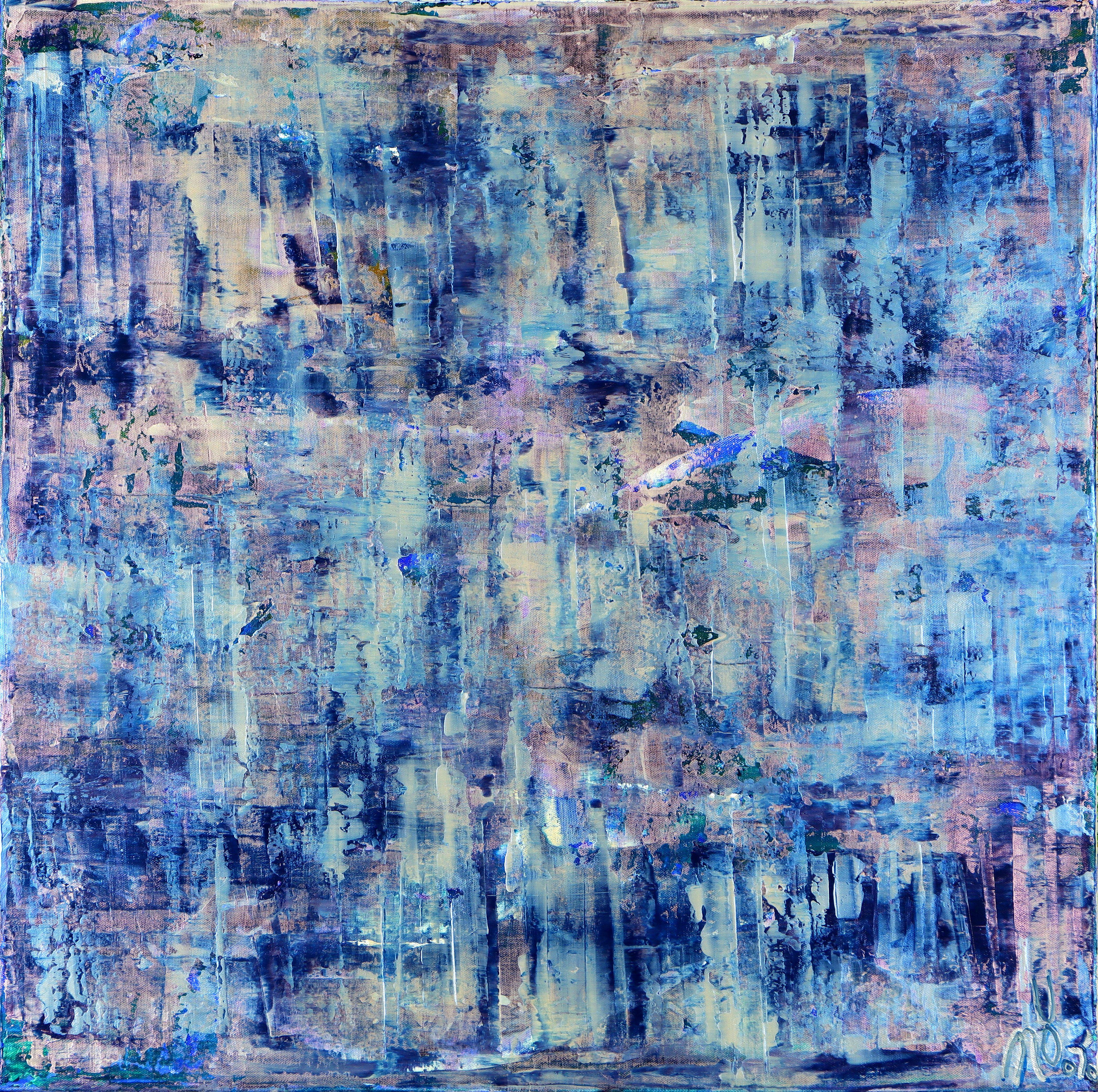 Réflections d'interférence (Ice), peinture, acrylique sur toile - Painting de Nestor Toro