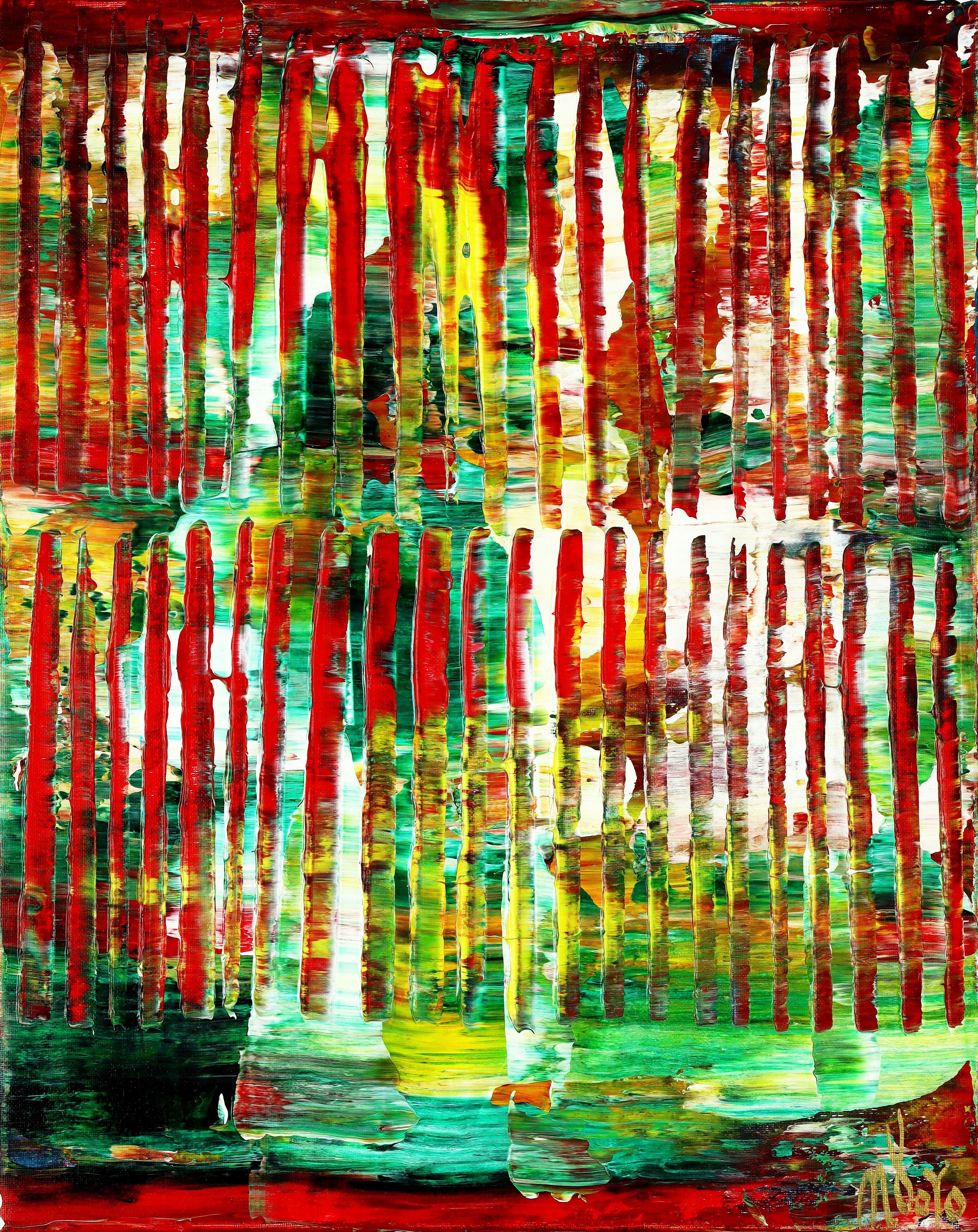 Nestor Toro Abstract Painting – Intermittent Dreams 2, Gemälde, Acryl auf Leinwand