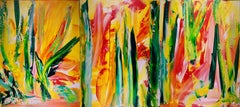 Interrupted Forest - Triptych, Painting, Acrylic on Canvas
