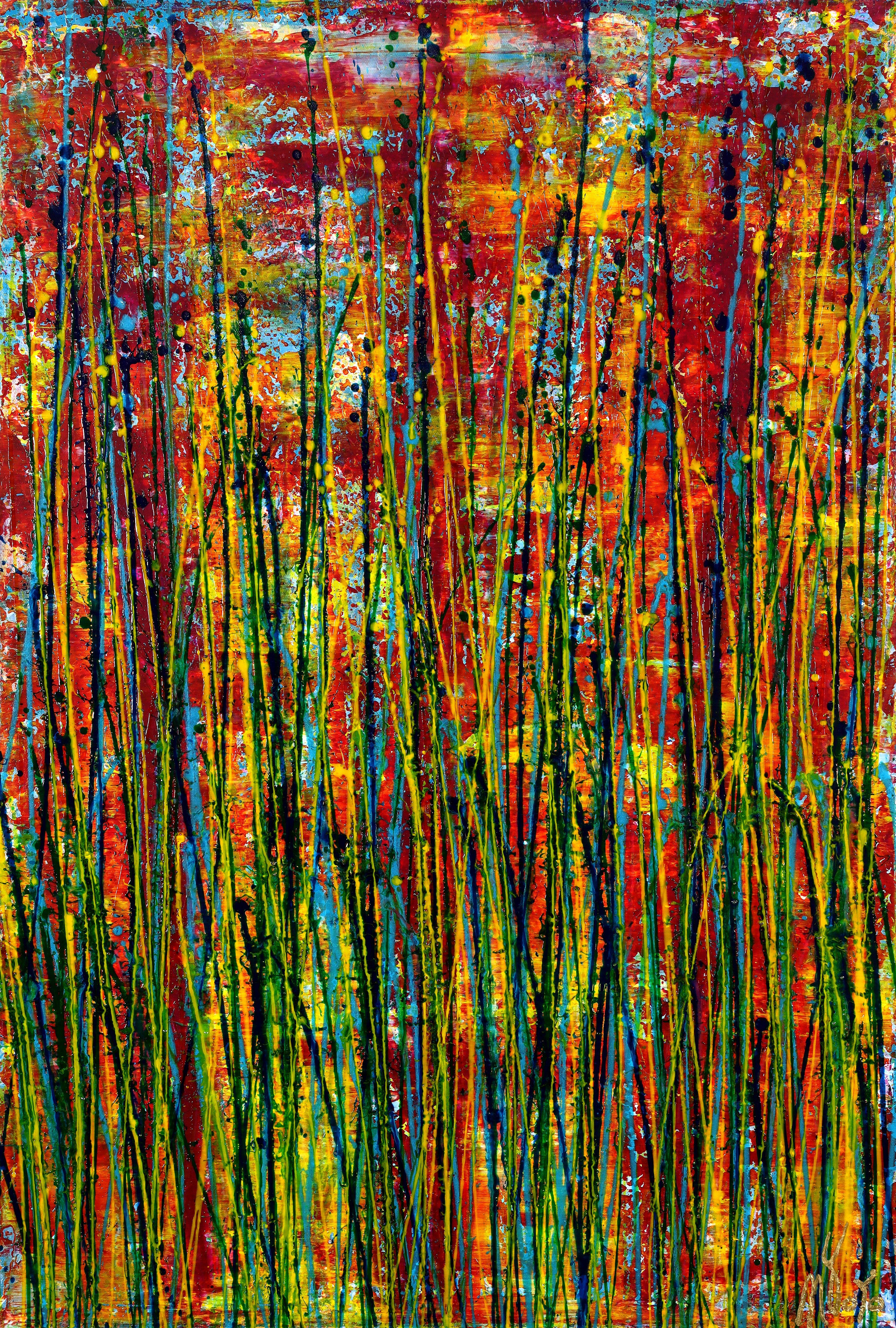 Abstract Painting di Nestor Toro - Pioggerellina invisibile (Giardino nascosto) 2, Pittura, Acrilico su tela