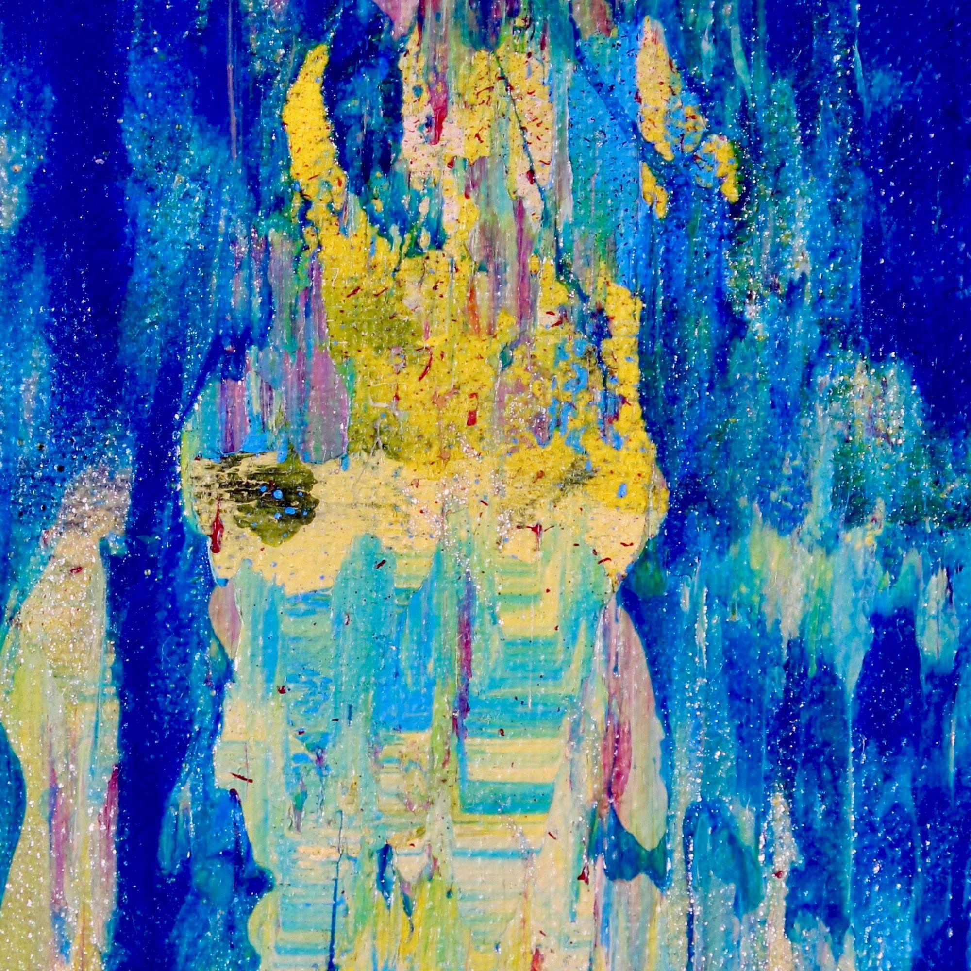 Nestor Toro - Iridescent aqua spectra, Painting, Acrylic on Canvas For ...