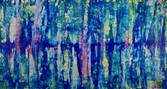 Iridescent aqua spectra, Painting, Acrylic on Canvas