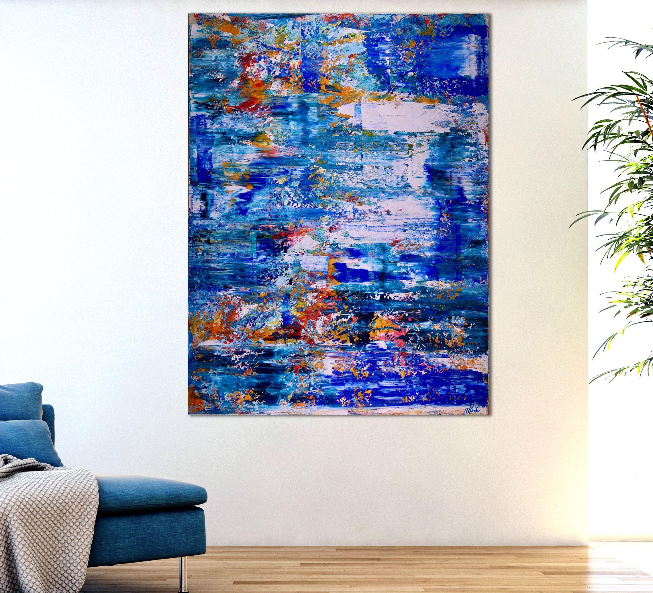 Nature inspired acrylic landscape abstract painting with beautiful details and bright color palette.Ready to hang, signed on the back. ORIGINAL FINE ABSTRACTS - ONE OF A KIND! I only make original works. Each is a one of a kind so you will have the