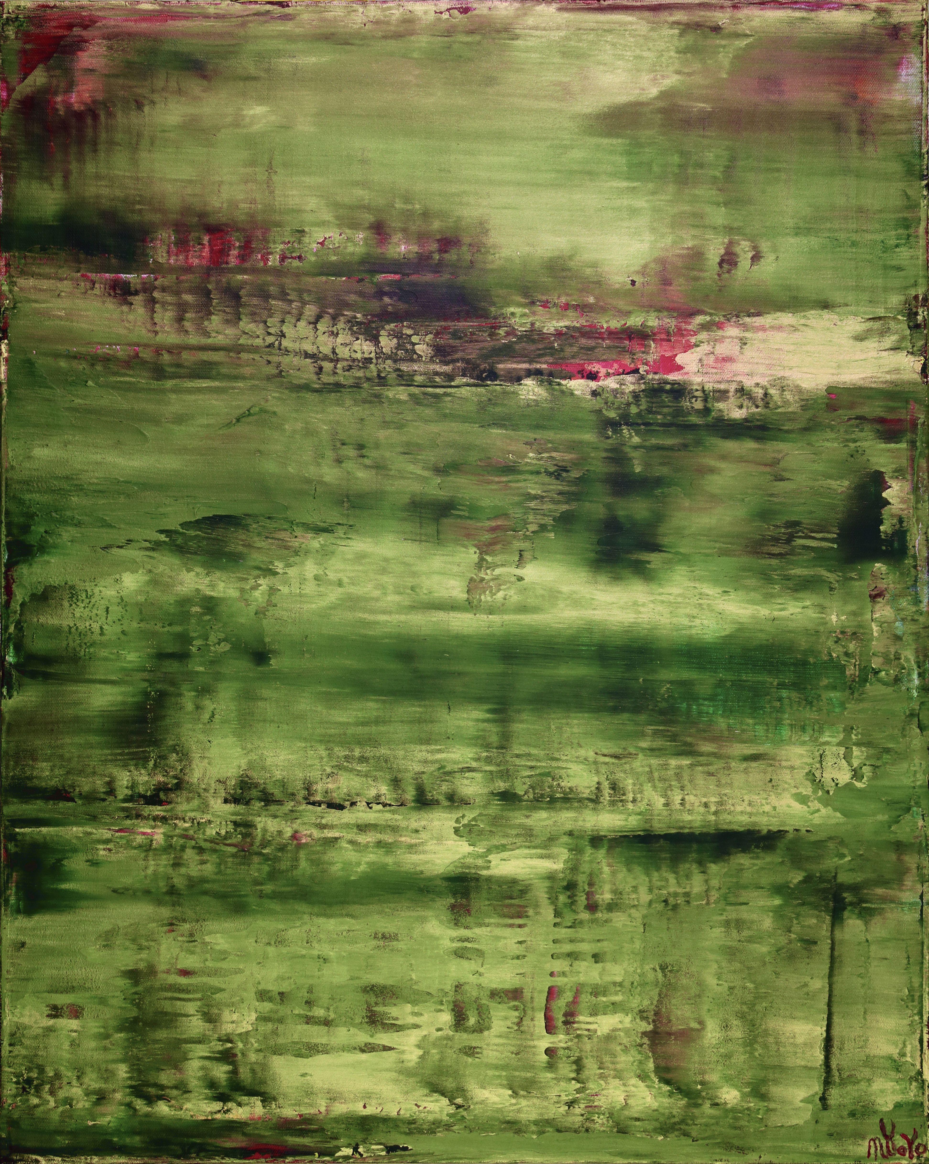 Nestor Toro Abstract Painting - Isolated forest 2, Painting, Acrylic on Canvas