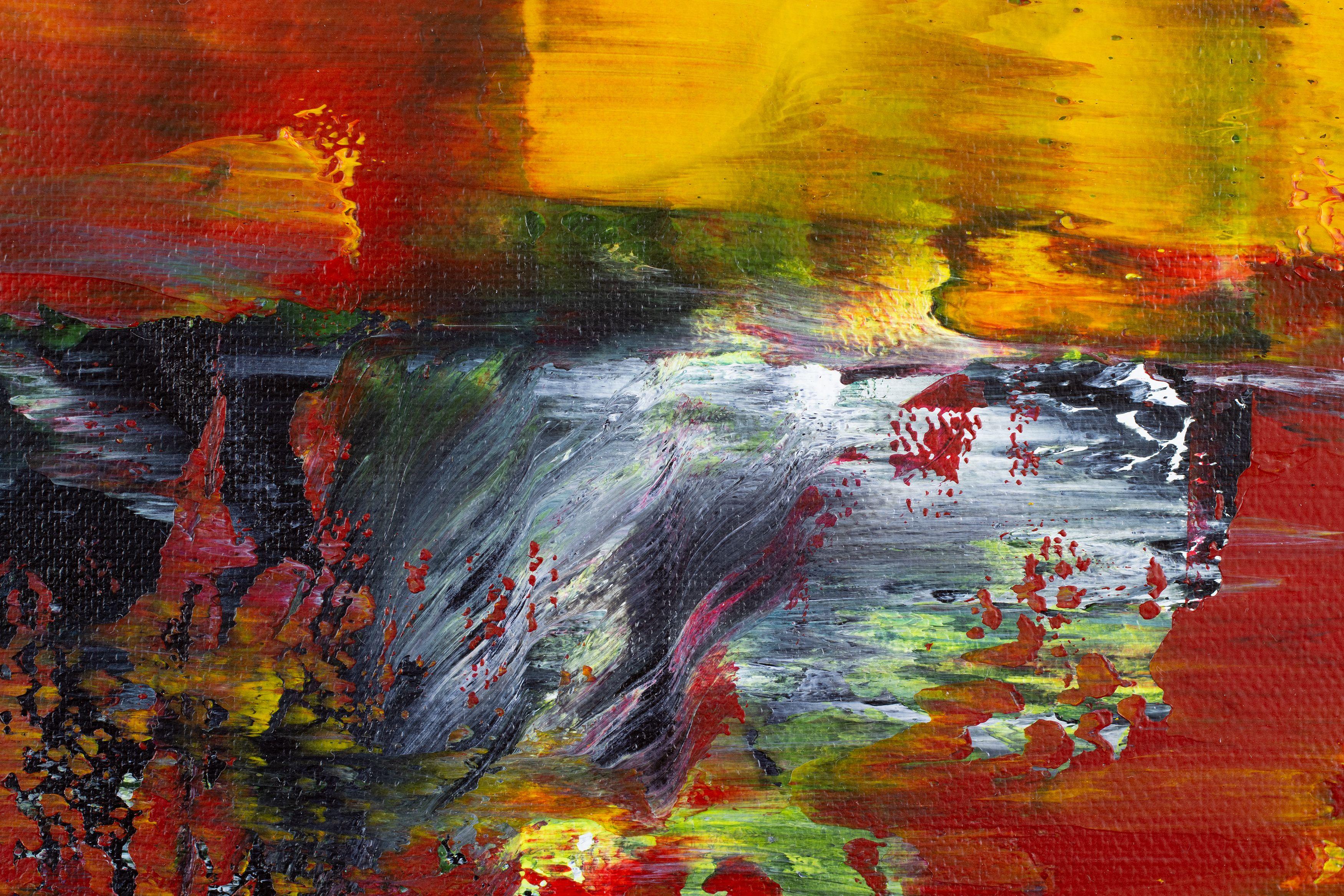 Foresta isolata (Luci del mattino) 3, Pittura, Acrilico su tela - Abstract Painting Marrone di Nestor Toro