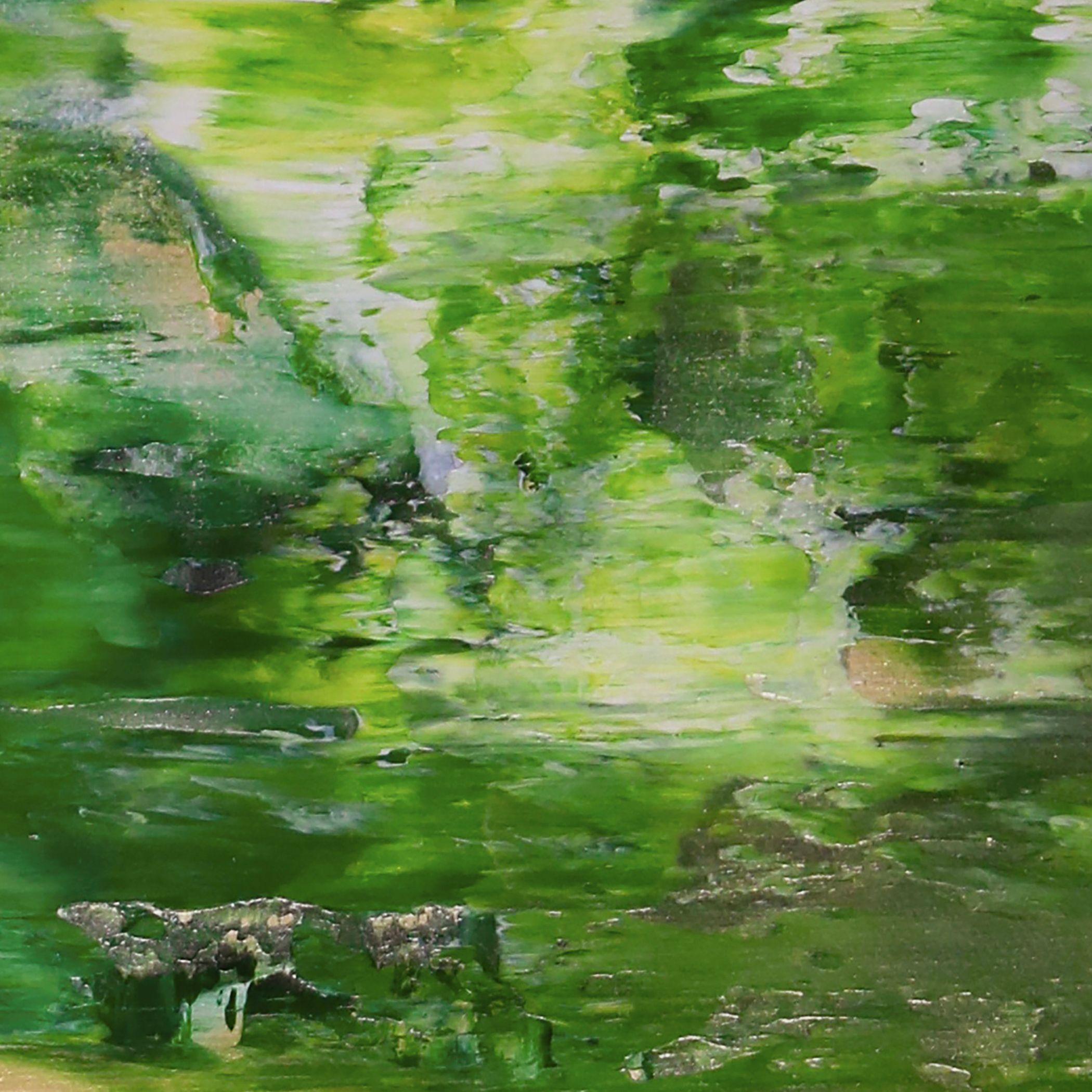 Forêt ensoleillée (Avec voile doré), peinture, acrylique sur toile - Abstrait Painting par Nestor Toro