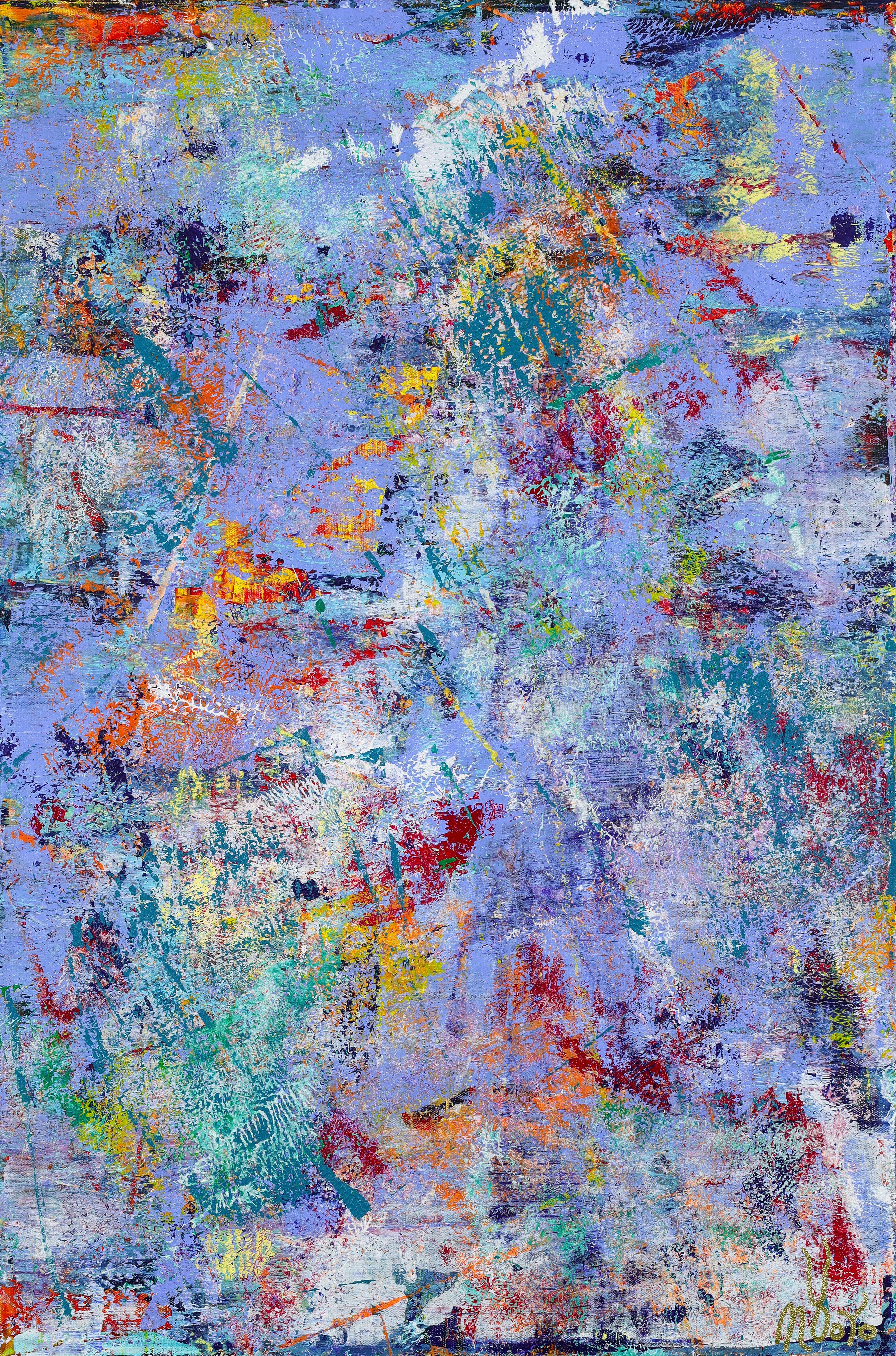 Nestor Toro Abstract Painting – Joyful Terrain 1, Gemälde, Acryl auf Leinwand