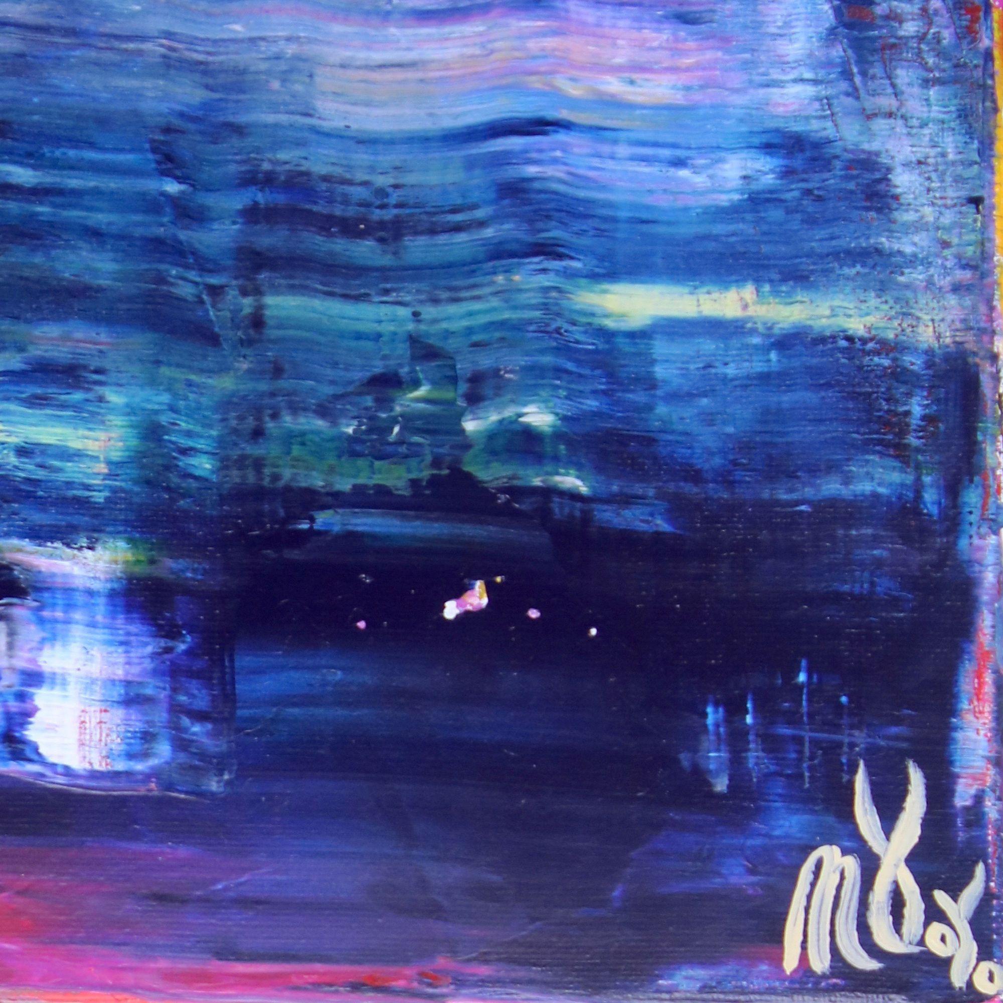 La noche (night time), Painting, Acrylic on Canvas For Sale 1