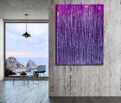 spectra pour spectra violet lavande, peinture, acrylique sur toile