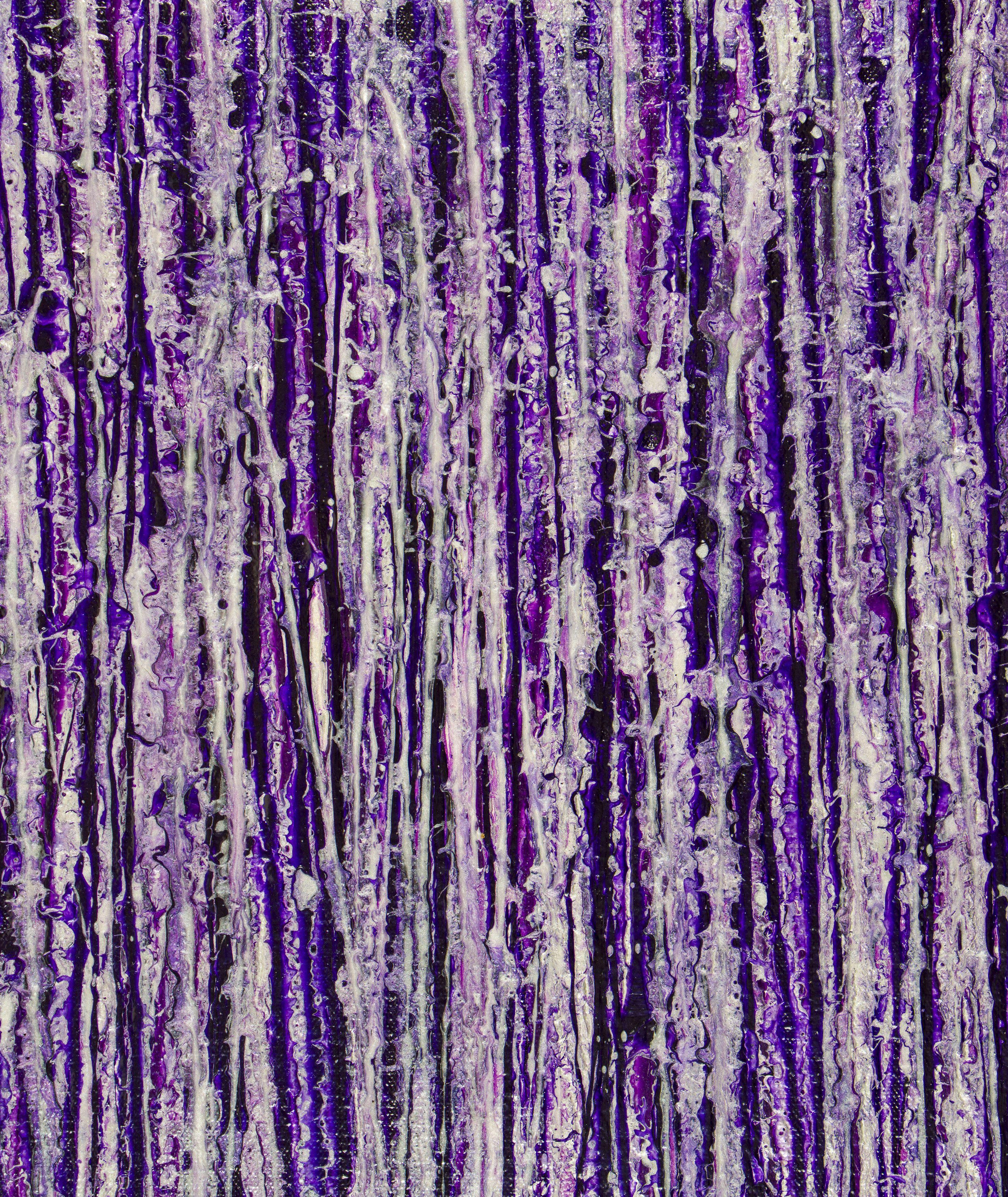 Spektra in violetter Farbe, Gemälde, Acryl auf Leinwand im Angebot 2