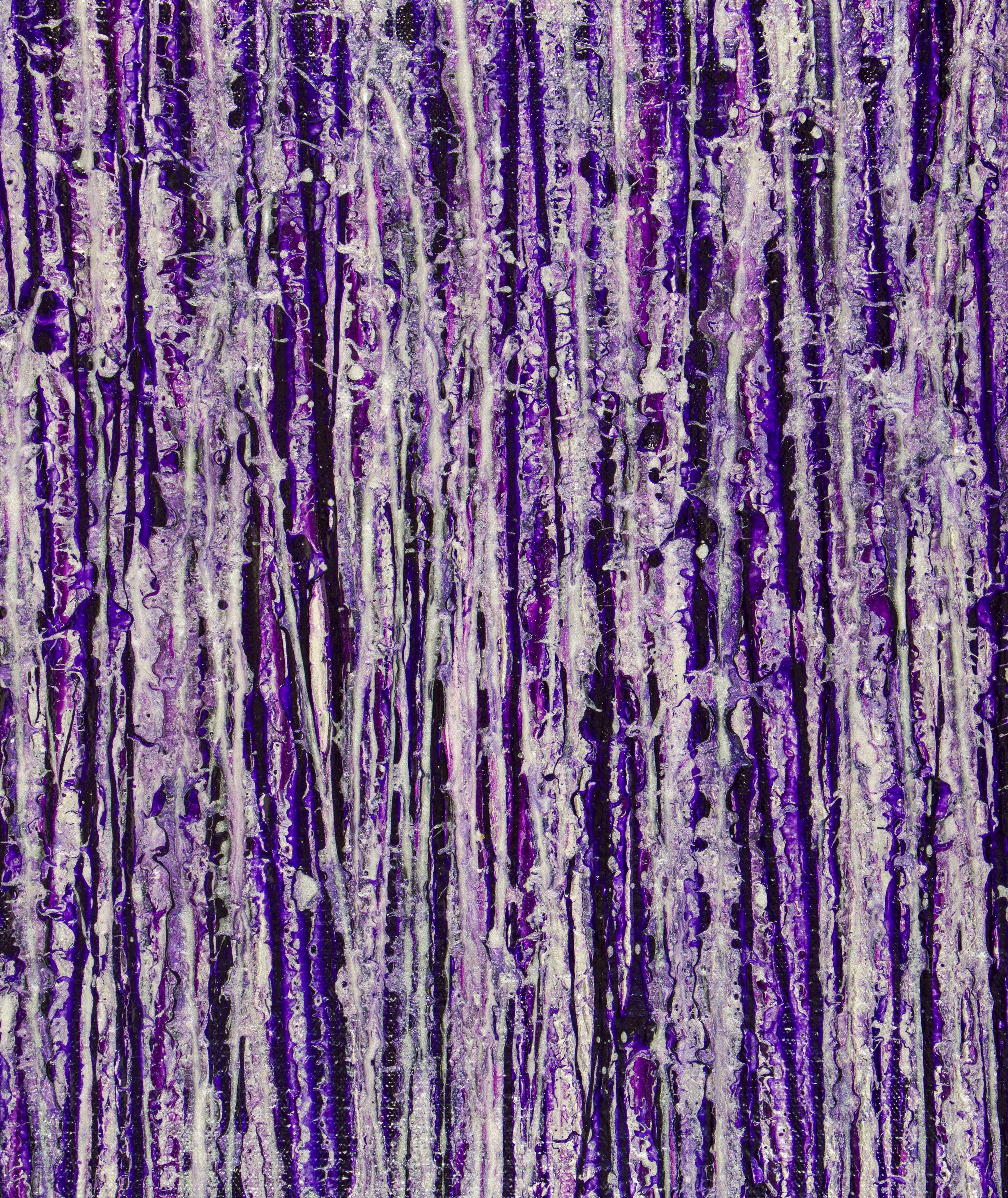 Spettri viola sontuosi, Pittura, Acrilico su tela in vendita 2