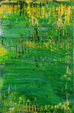 Lush Green Hills, Painting, Acrylic on Canvas