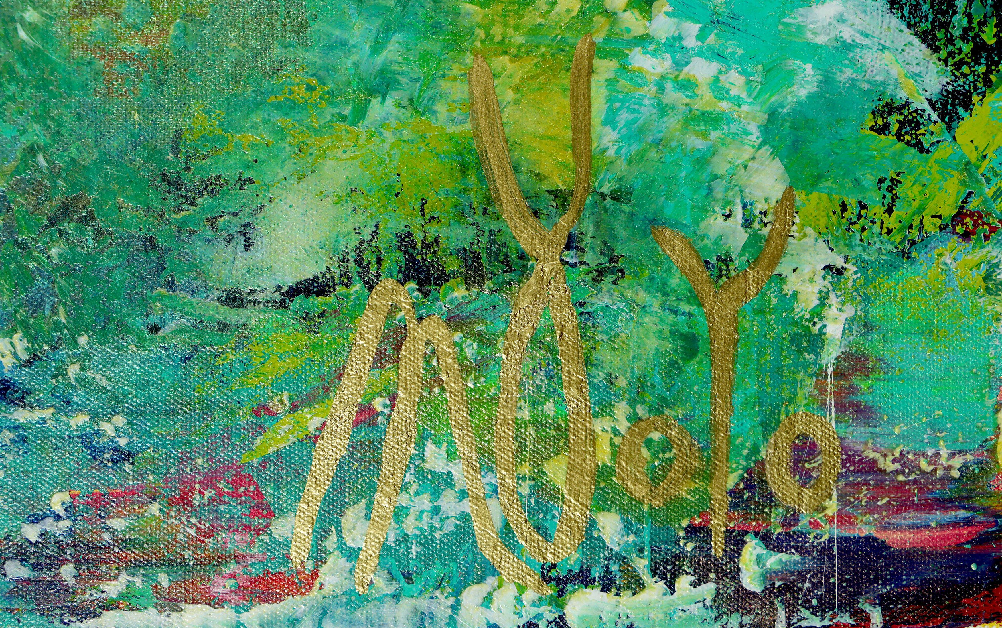 Lush Greenery (Regrowth) 2, Painting, Acrylic on Canvas For Sale 3