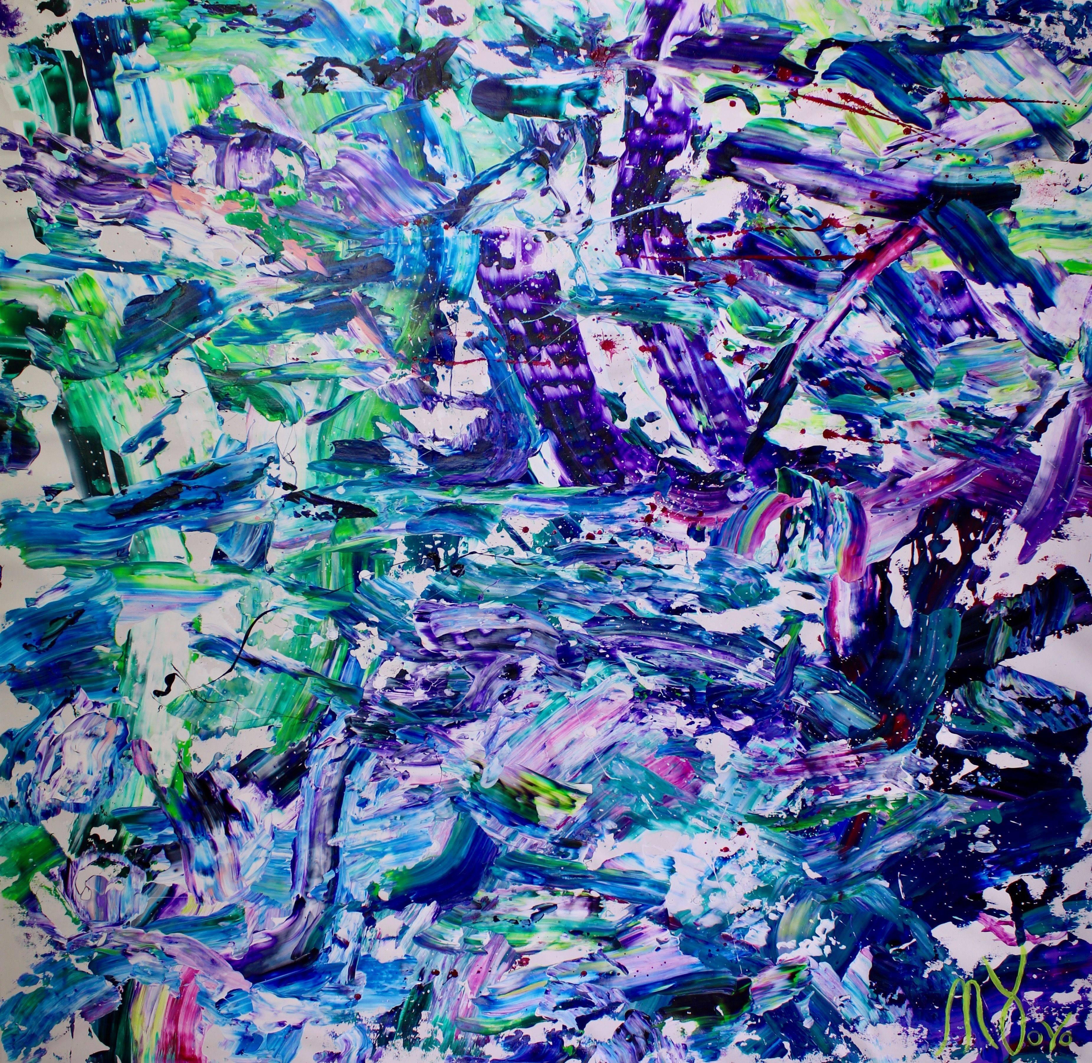 Nestor Toro Abstract Painting - Made of Water 3, Acrylic Painting on Canvas