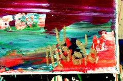 Magenta panorama (Flowering), Painting, Acrylic on Canvas