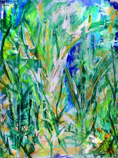 Magic Spectra (Green Forest), Painting, Acrylic on Canvas