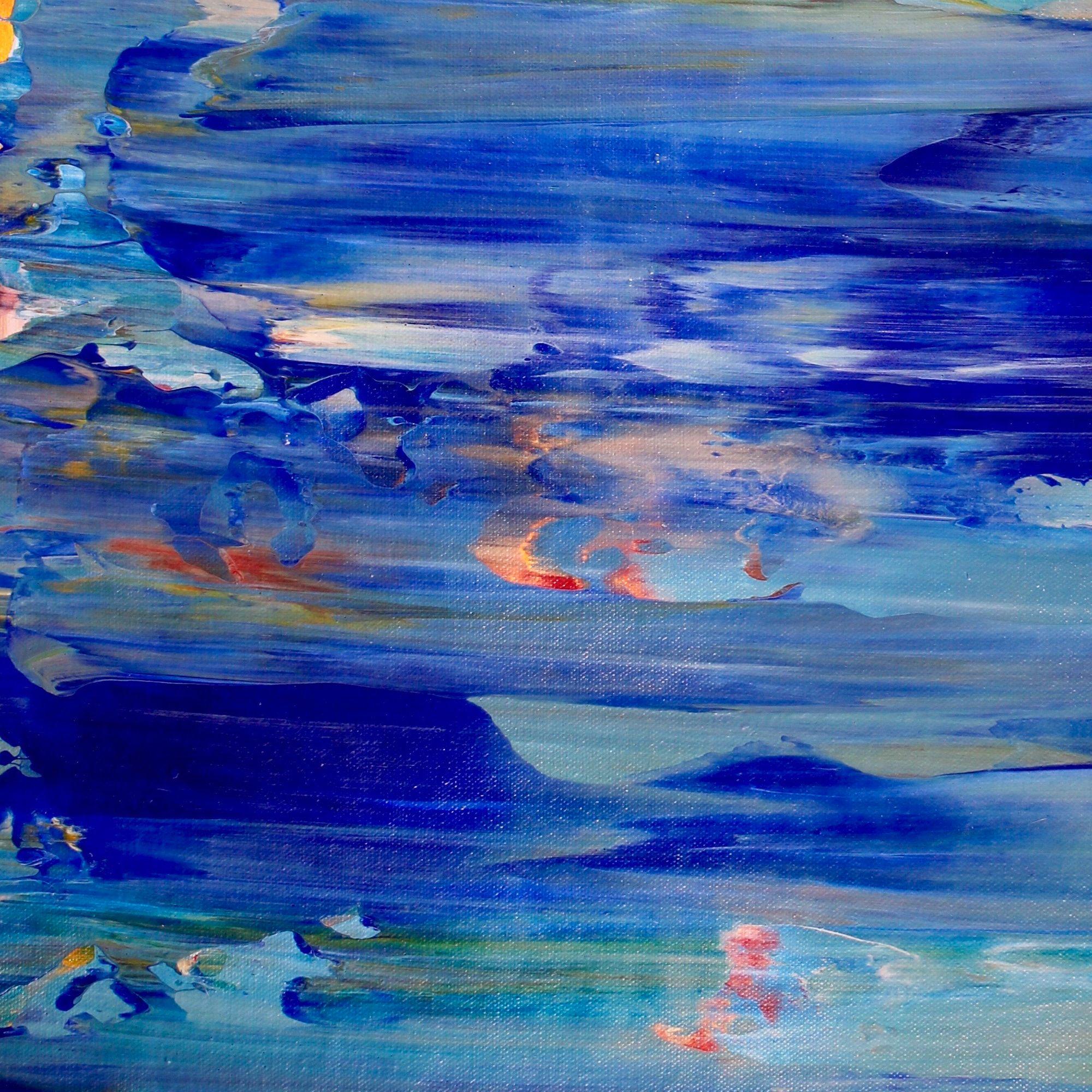 Mediterraneo, Pintura, Acrílico sobre lienzo - Painting Abstracto de Nestor Toro