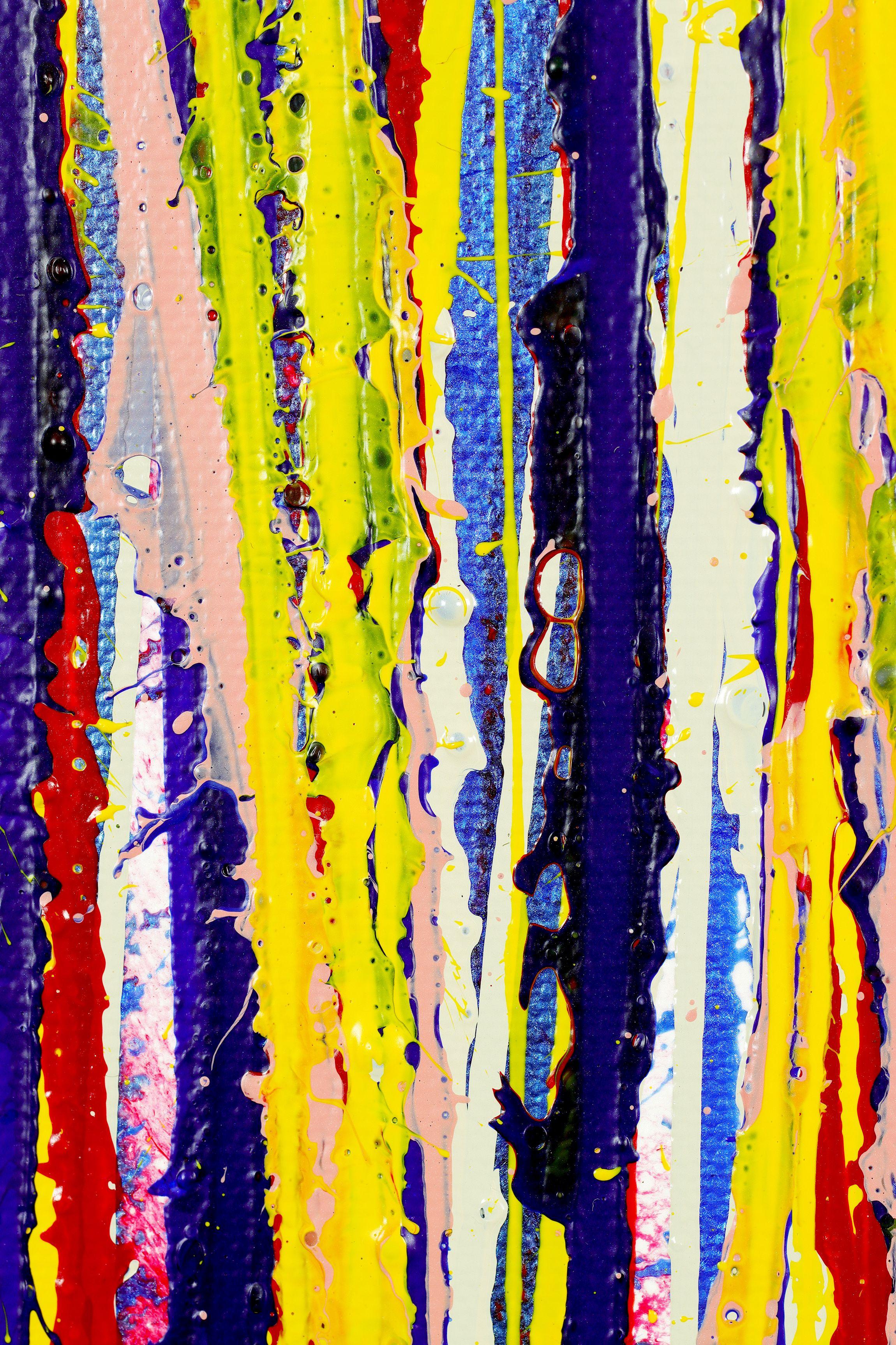 Merging garden (Color intrusion), Painting, Acrylic on Canvas For Sale 1