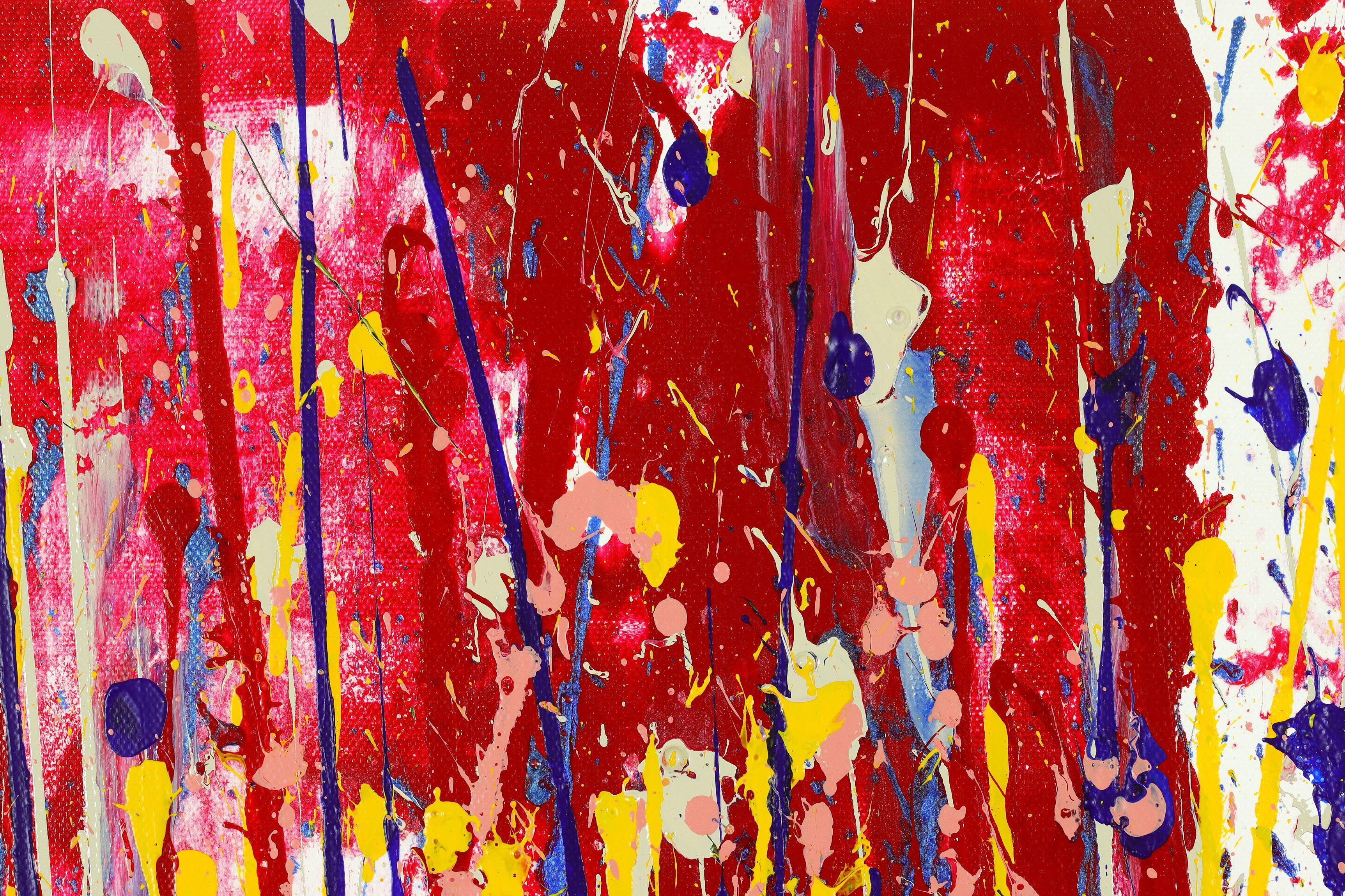 Merging garden (Color intrusion), Painting, Acrylic on Canvas For Sale 2