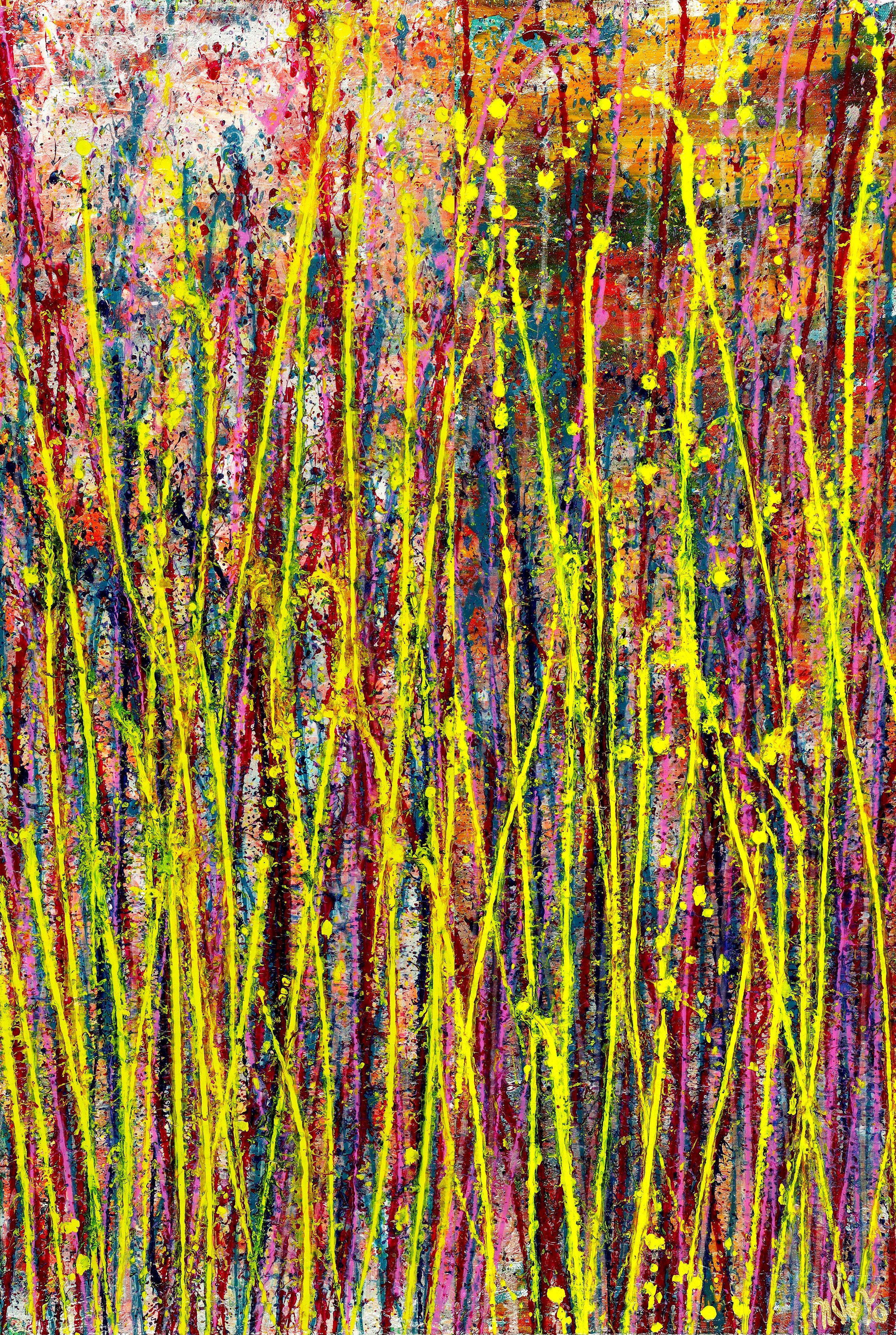 Nestor Toro Abstract Painting - Merging wilderness 2, Painting, Acrylic on Canvas