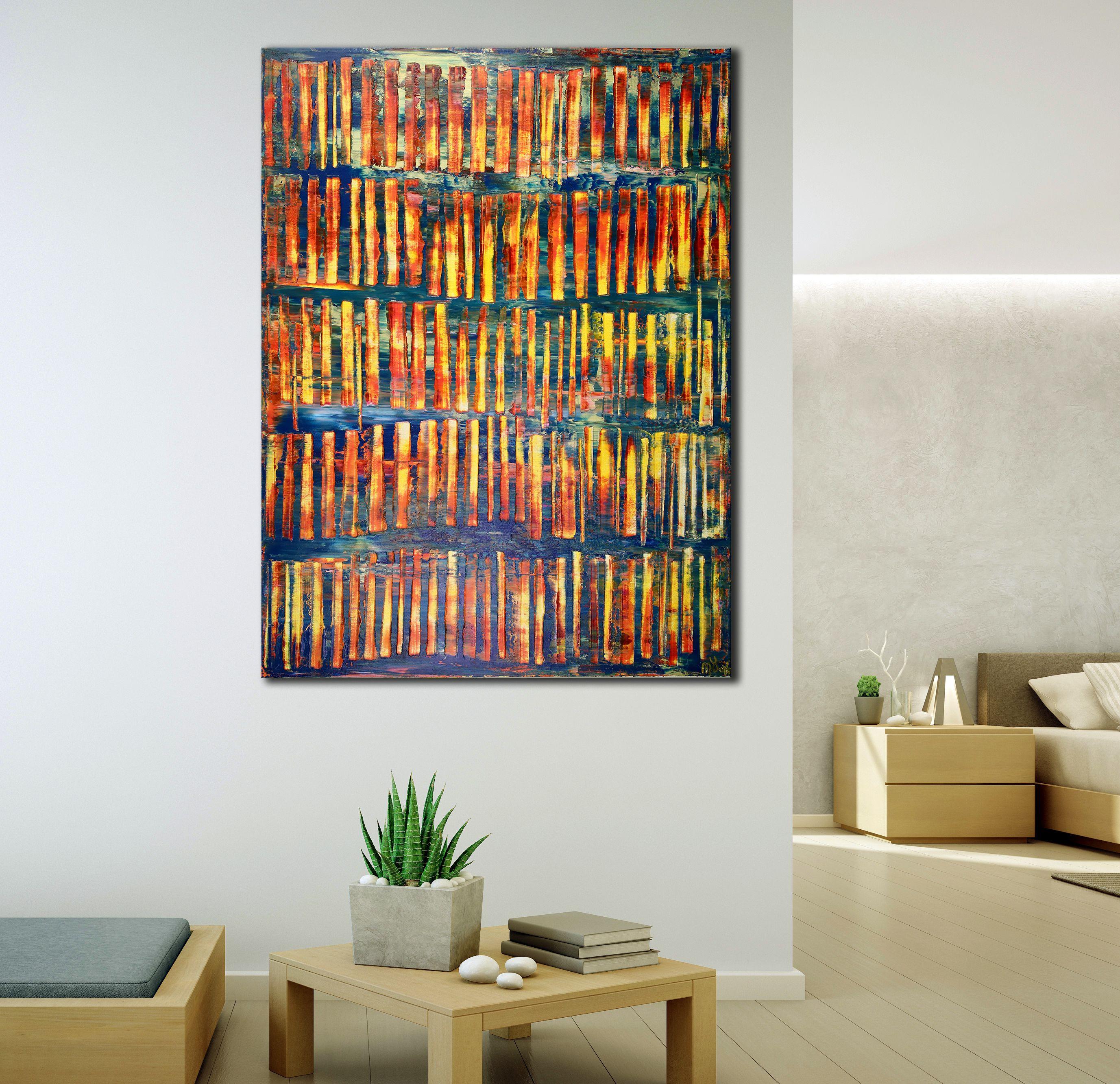 Metallic spectra and light intrusions, Painting, Acrylic on Canvas For Sale 1