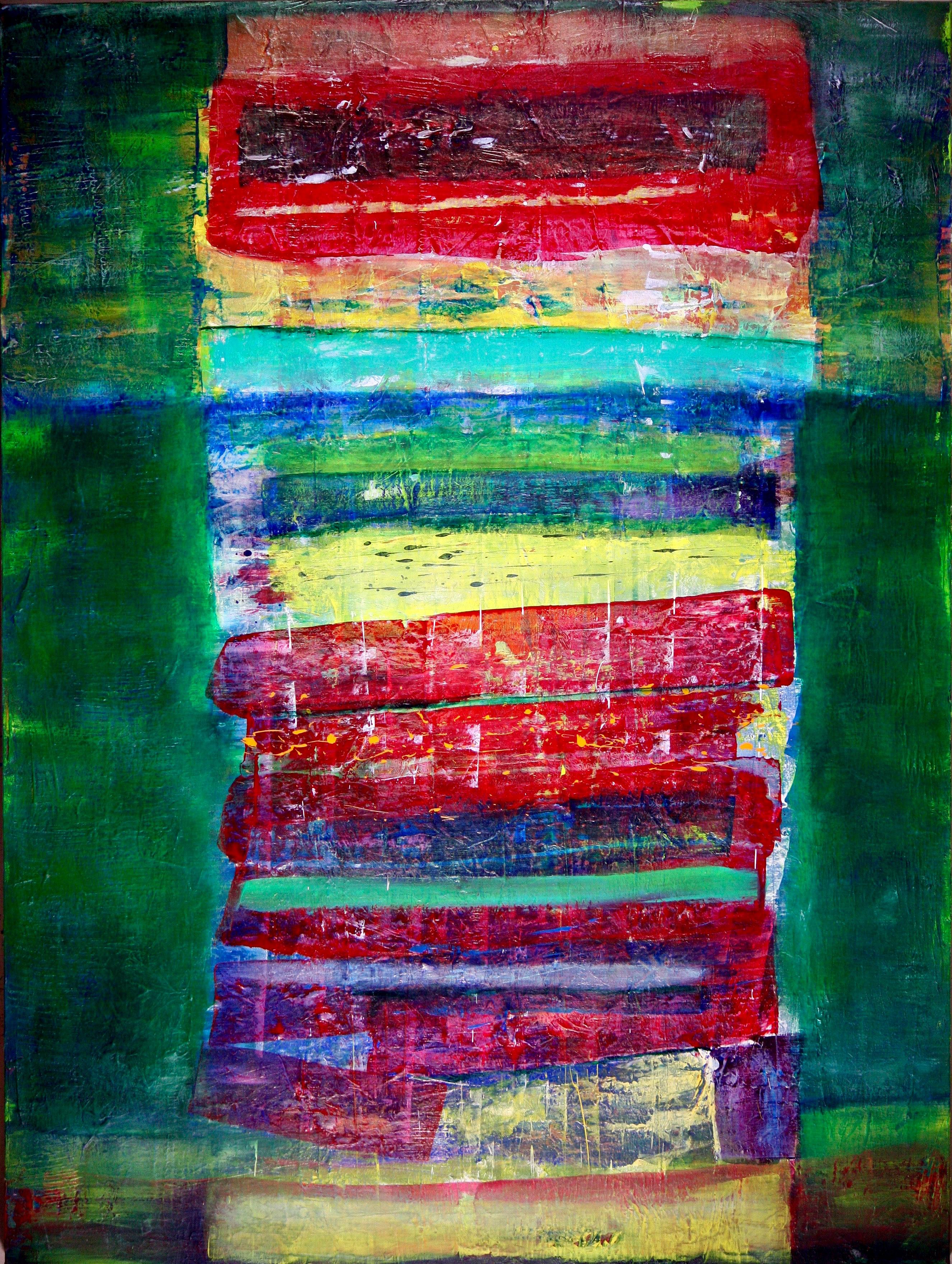 Abstract Painting di Nestor Toro - Posizione missionaria, Pittura, Acrilico su tela