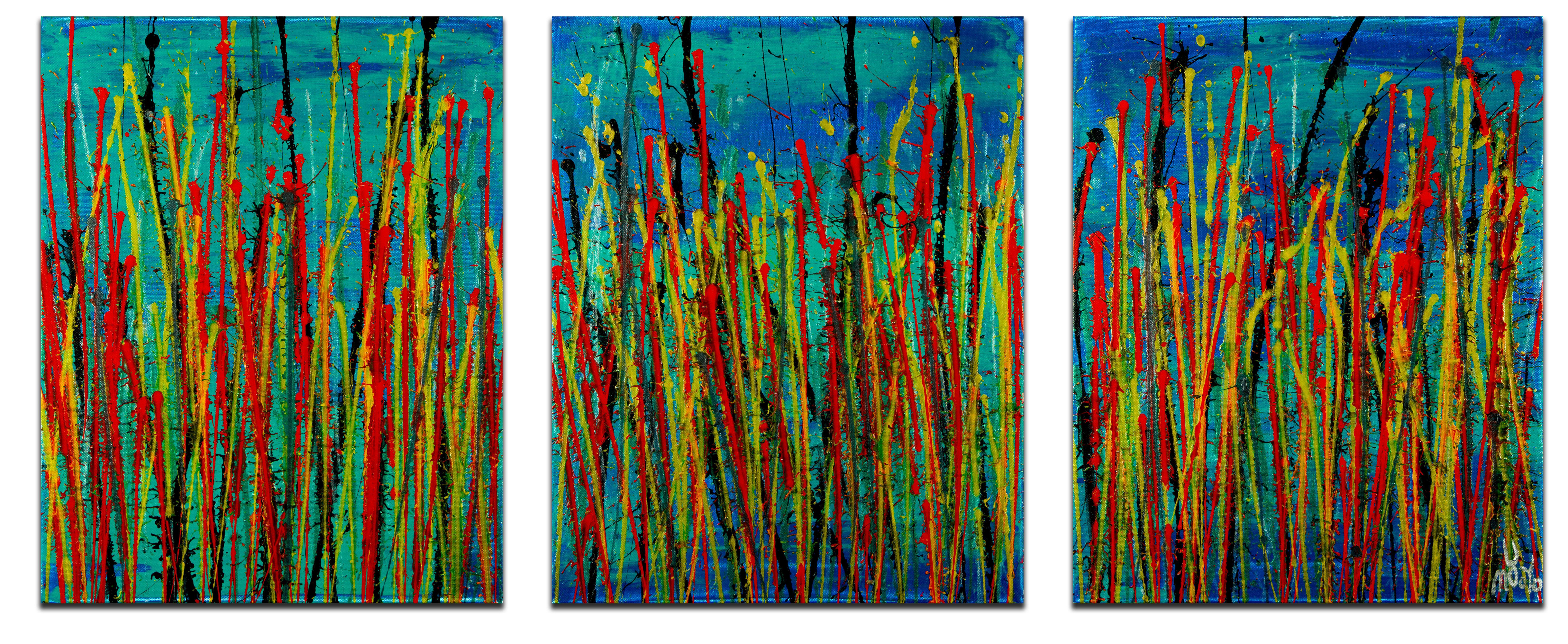 Immagini della natura (dispersione dei colori) 1, Pittura, Acrilico su tela - Painting di Nestor Toro