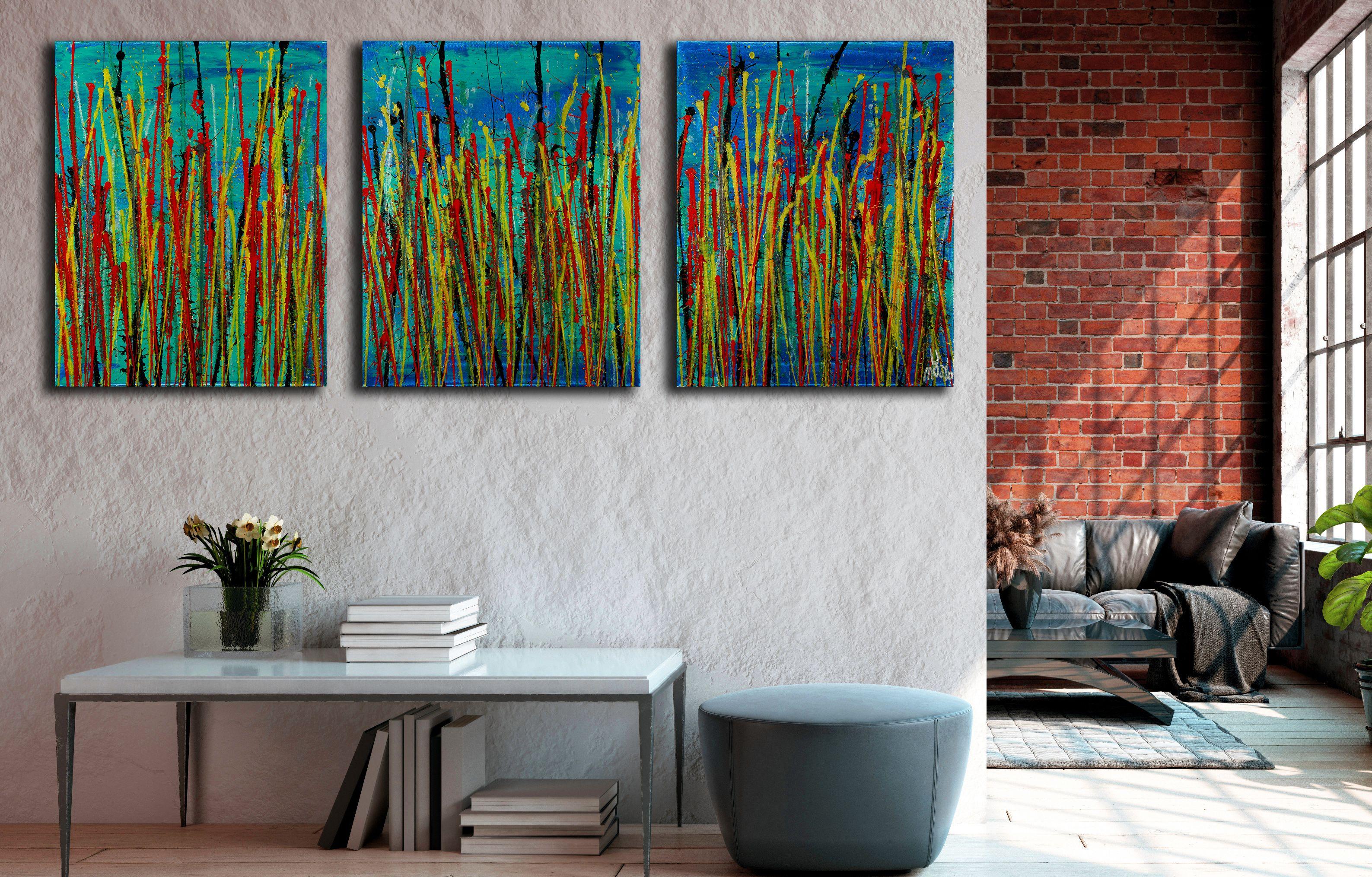 Immagini della natura (dispersione dei colori) 1, Pittura, Acrilico su tela - Painting Astratto di Nestor Toro